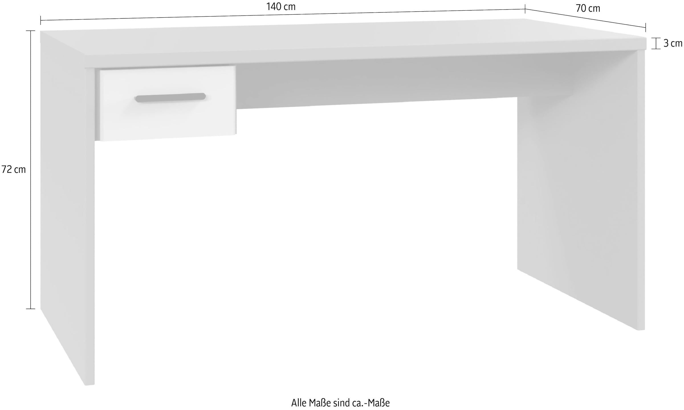 Wimex Schreibtisch »Bahamas in der Breite: 140cm, inkl. Schublade in Absatzdekor« Passend zur Jugendzimmer-Serie Bahamas