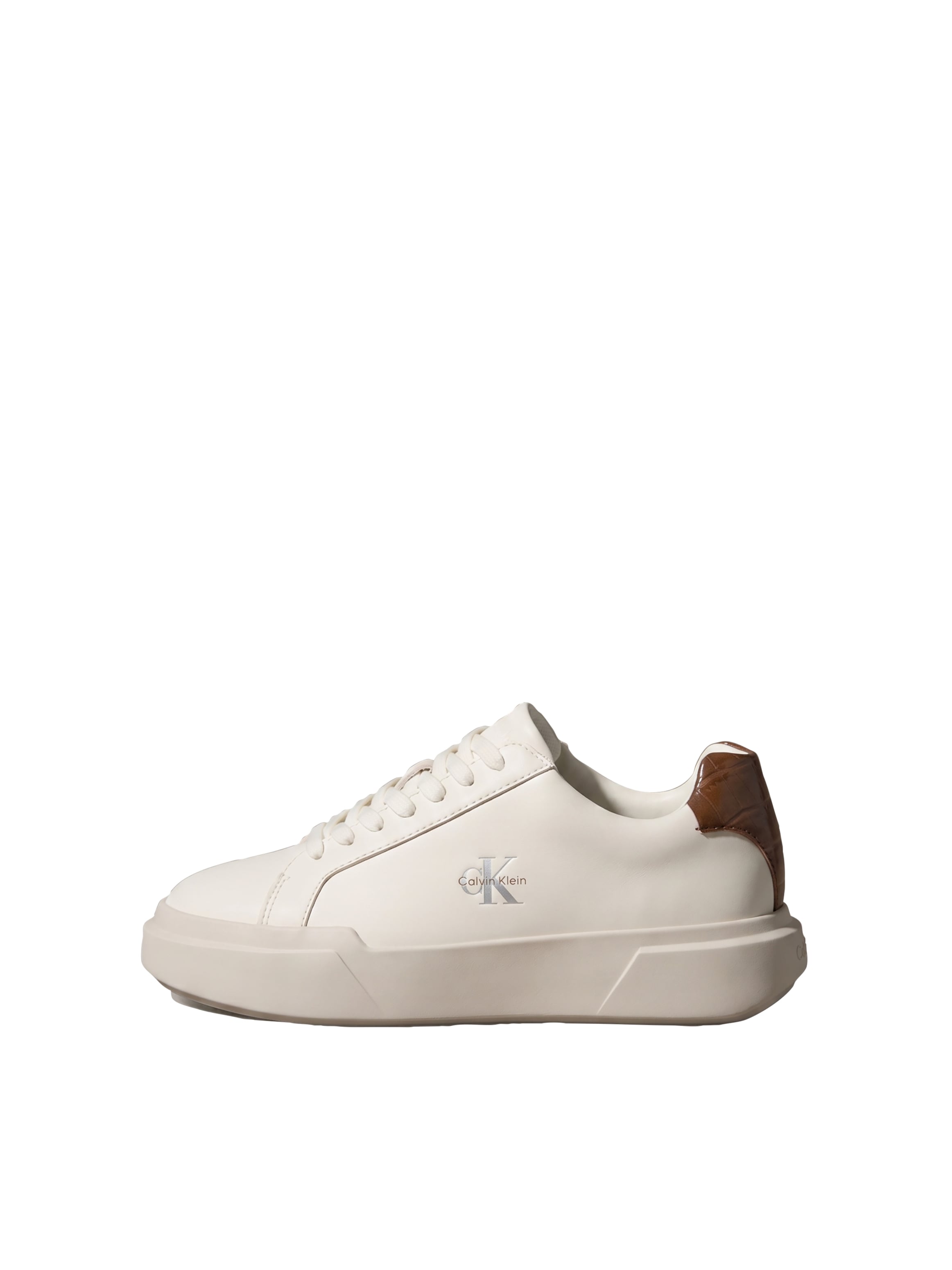 Calvin Klein Baskets à plateforme »CHUNKY CUPS LACEUP LTH BT CROC«  Chaussure à lacets, chaussure de loisirs, chaussure basse avec logo CK latéral