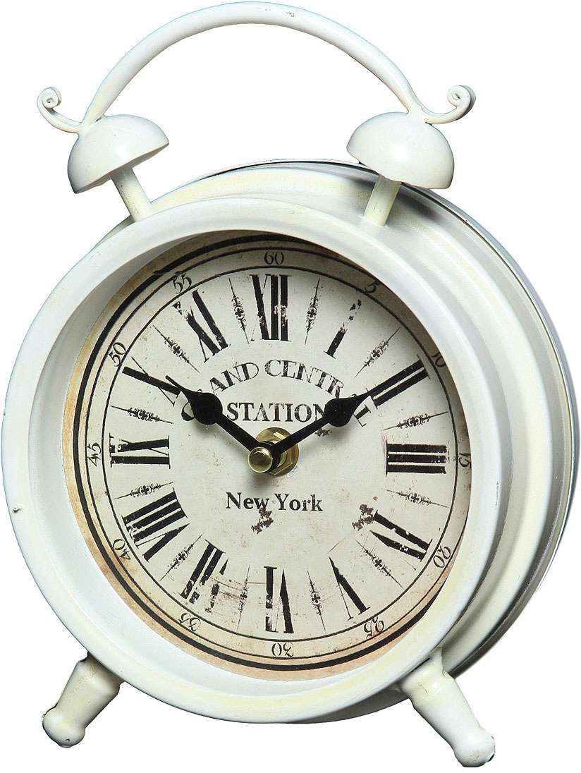 Image of Ambiente Haus Tischuhr "Tischuhr aus Metall - weiss 16cm"