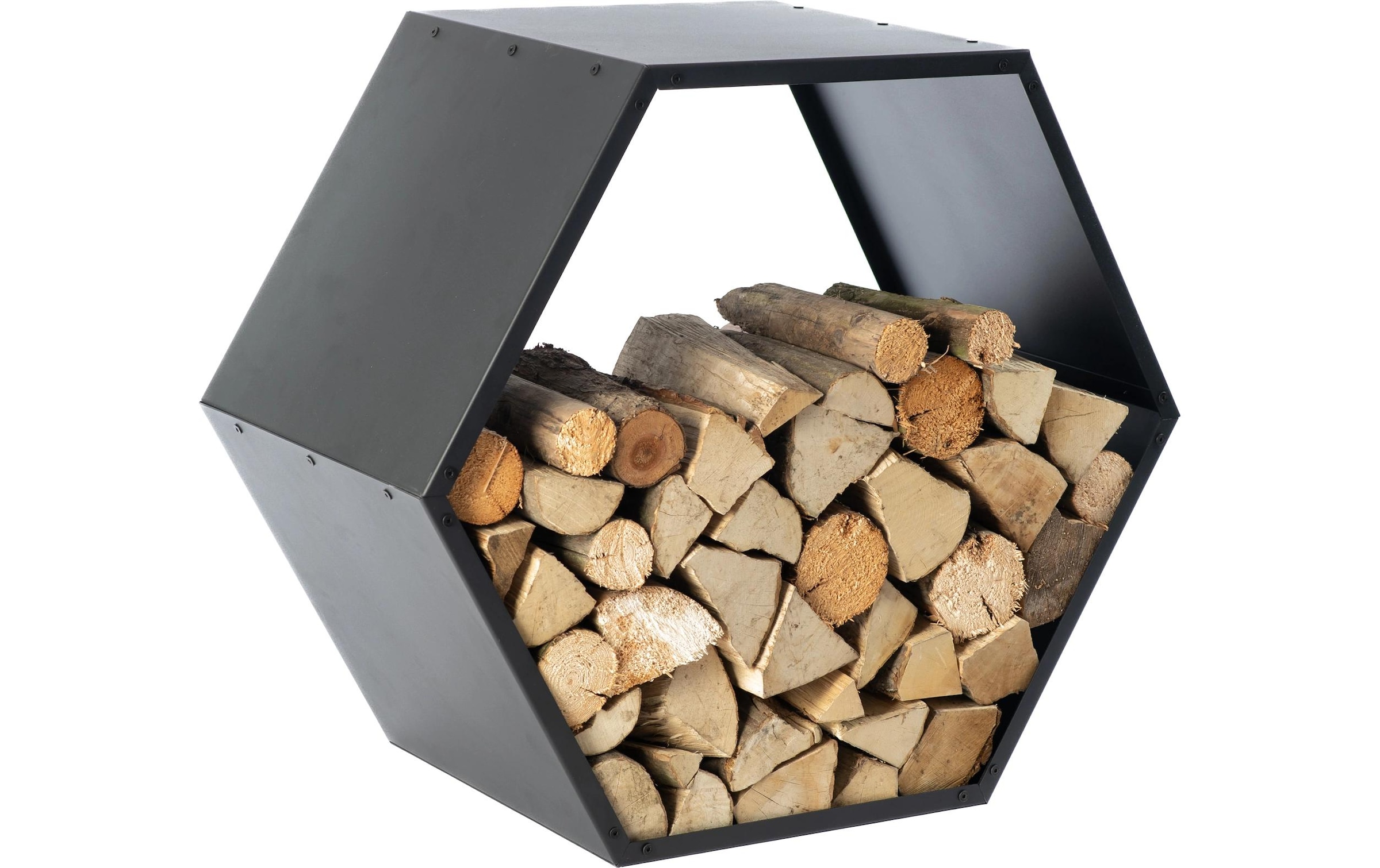 WESTMANN Kaminholzregal »Biene« schwarz, BxTxH: 88x44,5x76,5cm