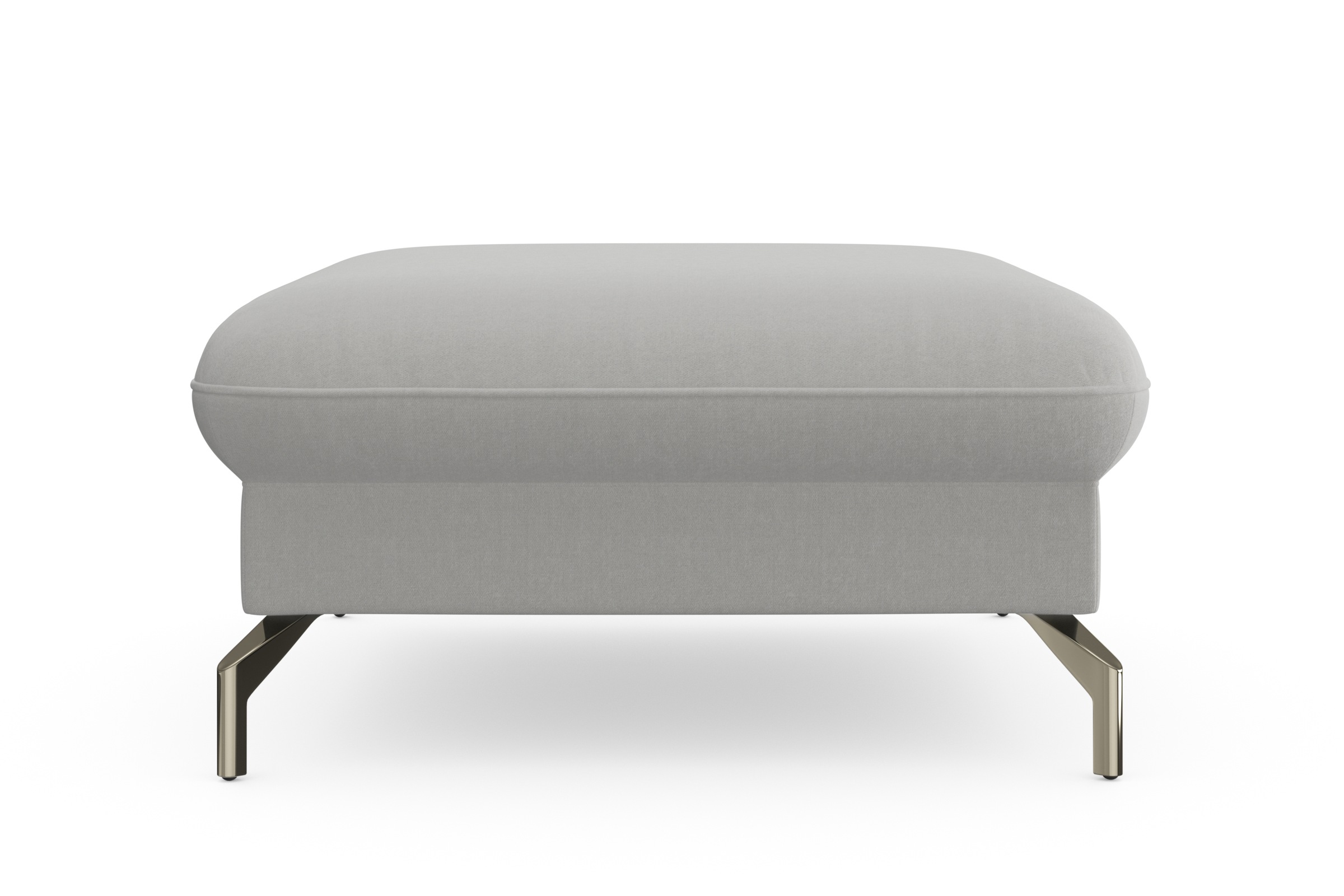 sit&more Hocker »Fashion«, inklusive Federkern, mit satinierten Nickelfüssen