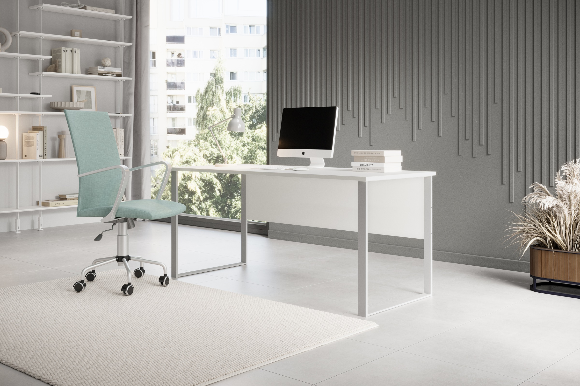 BEGA OFFICE Schreibtisch »Amanda« 1 Stk. tlg. Kabeldurchlass, Metallkufen, Breite 170 cm