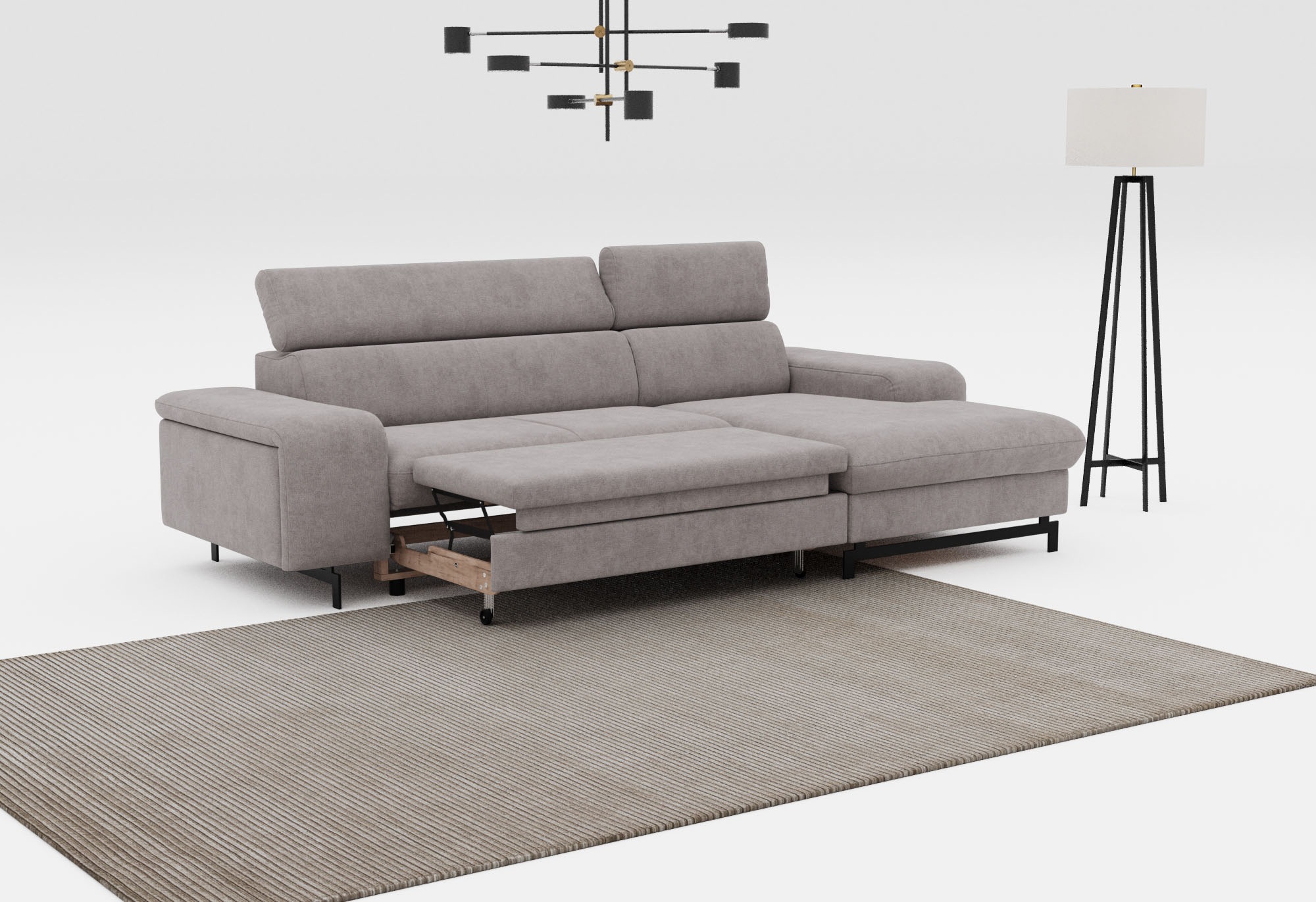 COTTA Ecksofa »Emma L-Form«, mit Kopfteilverstellung, wahlweise mit Bettfunktion & Bettkasten