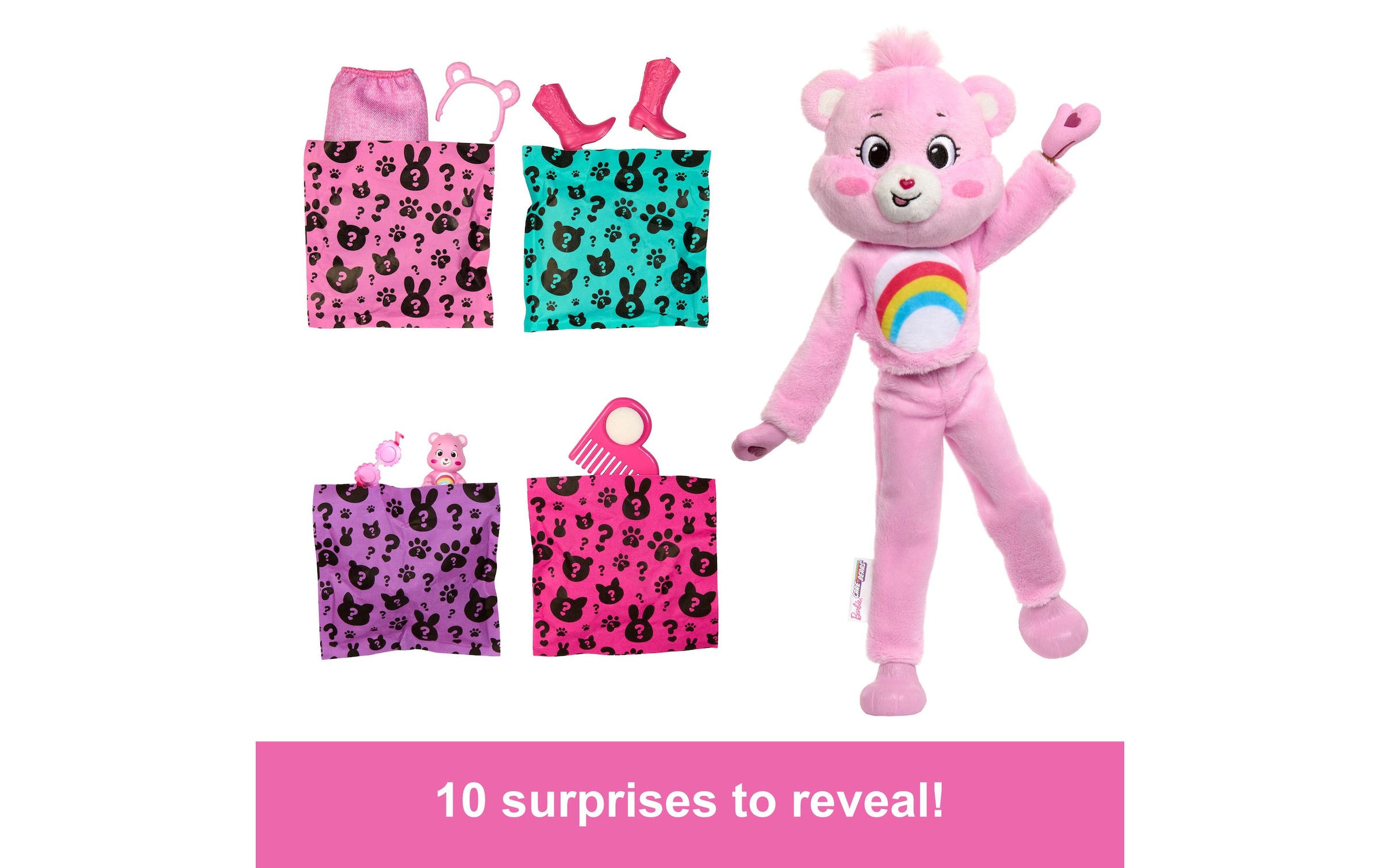 Barbie Anziehpuppe »Cutie Reveal Care Bears 2 - Hurrabärchi«
