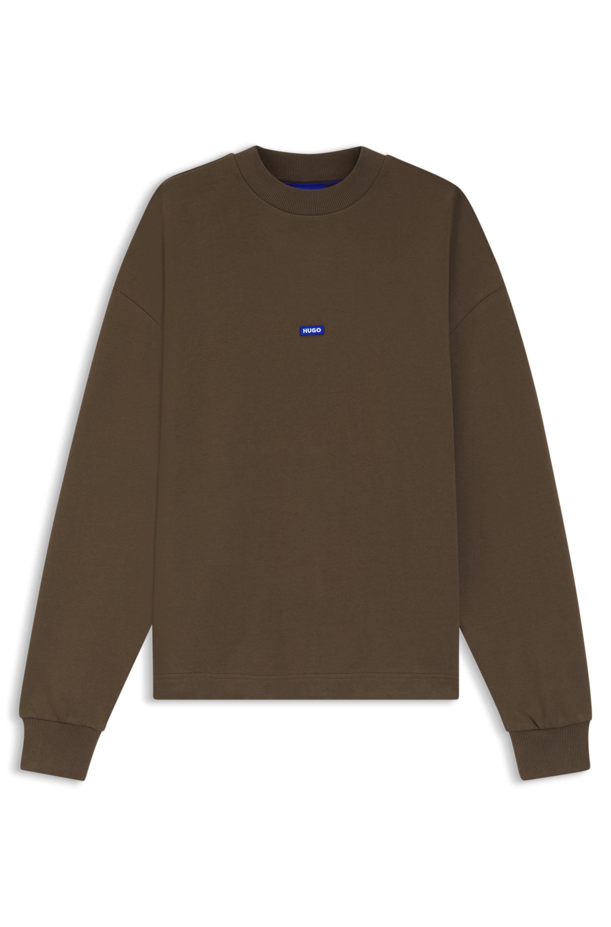 HUGO Sweat-shirt »Nedro«, Encolure ronde, coupe régulière, patch logo
