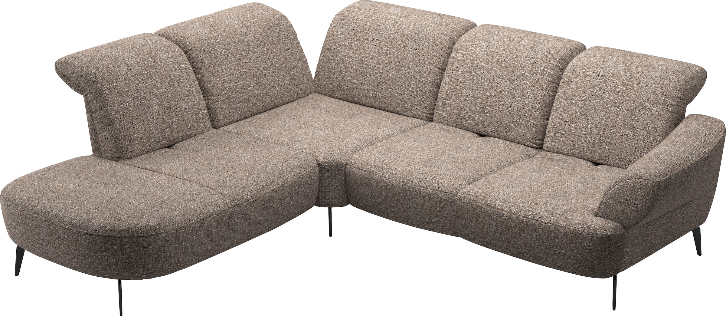 sit&more Ecksofa »Dance, L-Form, inkl. Sitztiefenverstellung«, inkl. Click&Seat, optional mit Kopfteilverstellung