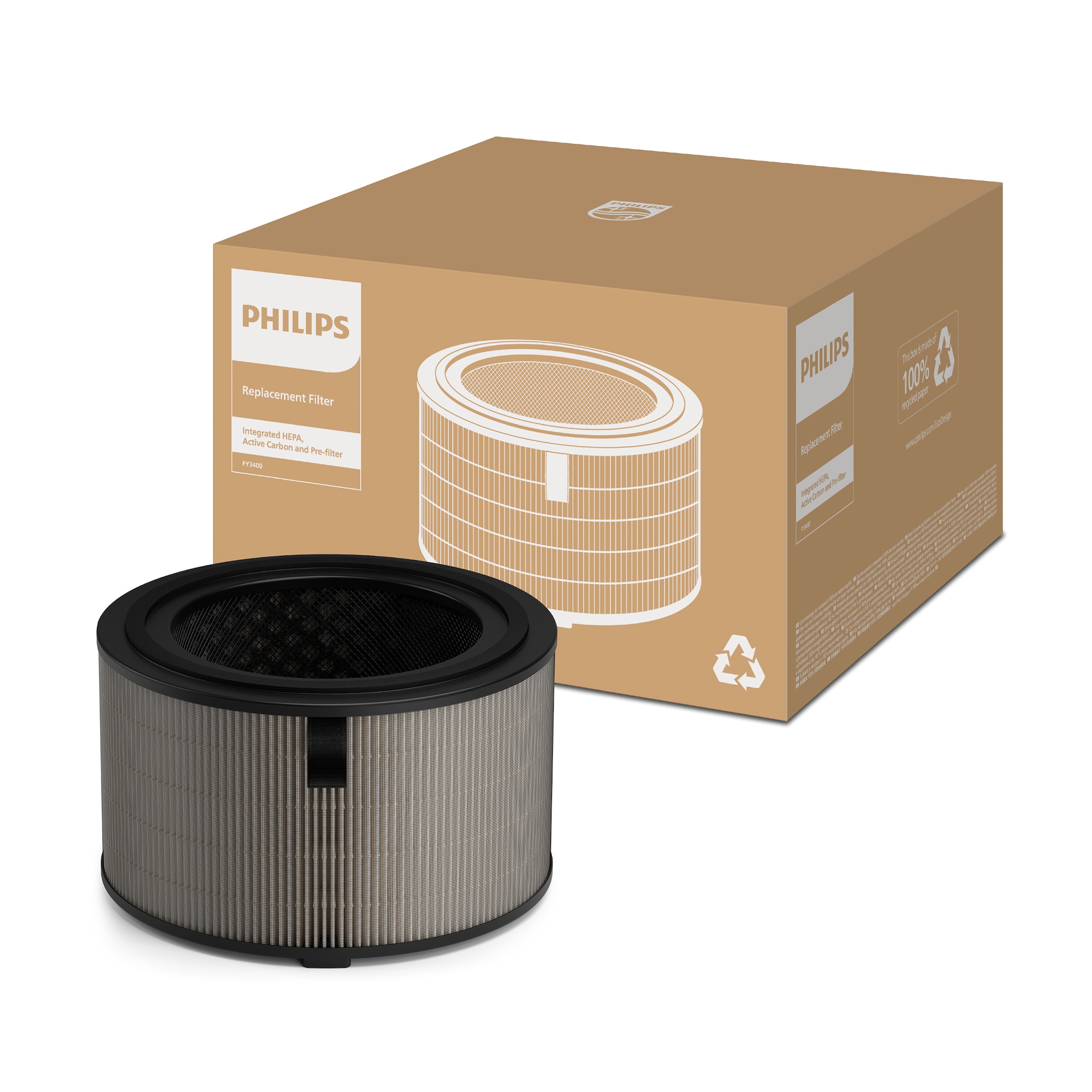 Philips Filtre de rechange »FY3400/30 HEPA NanoProtect Filter« 1 tlg. bis zu 1 Jahr verwendbar, 1 Filter im Lieferumfang