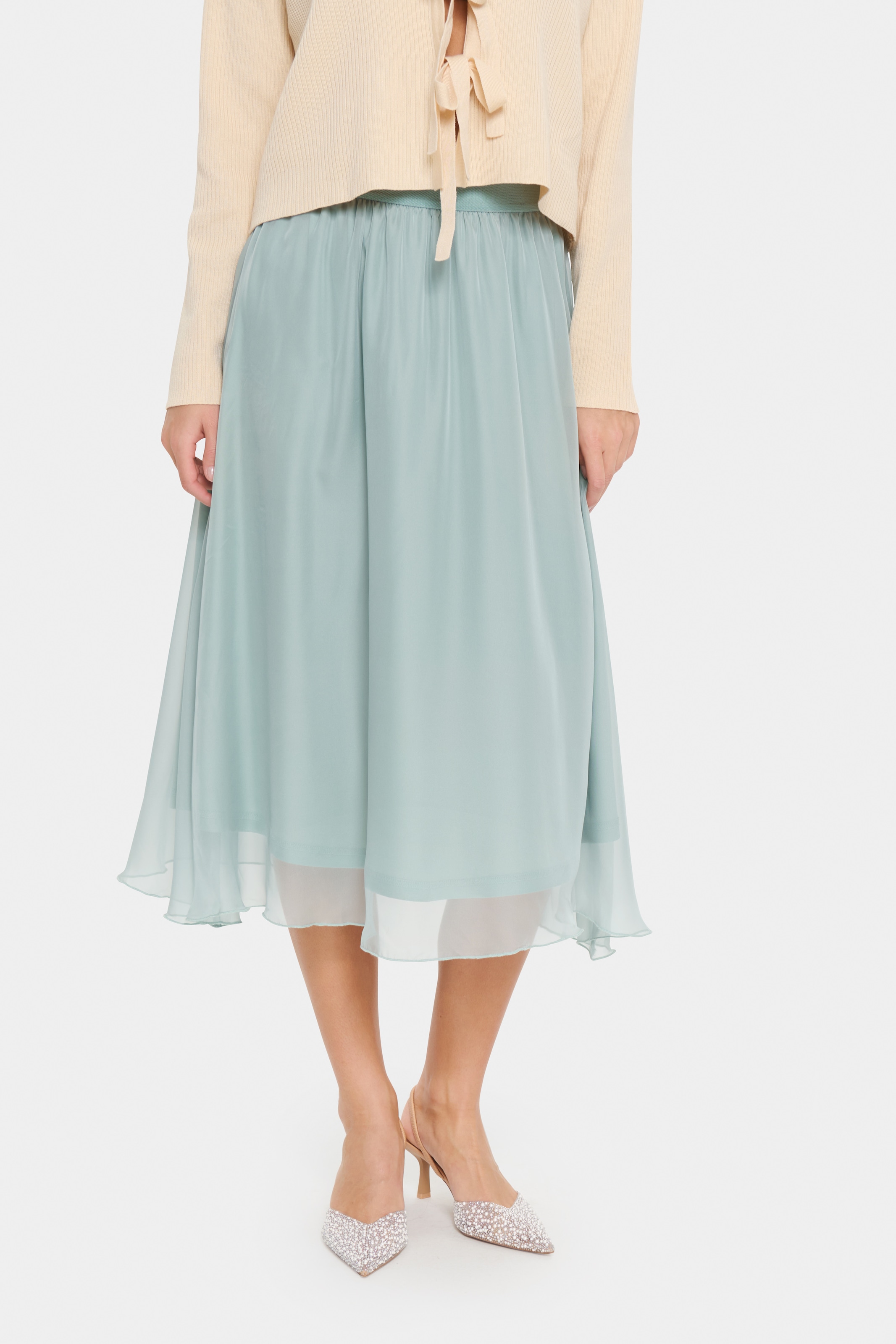 Image of Saint Tropez Midirock "CoralSZ Skirt" aus Chiffon