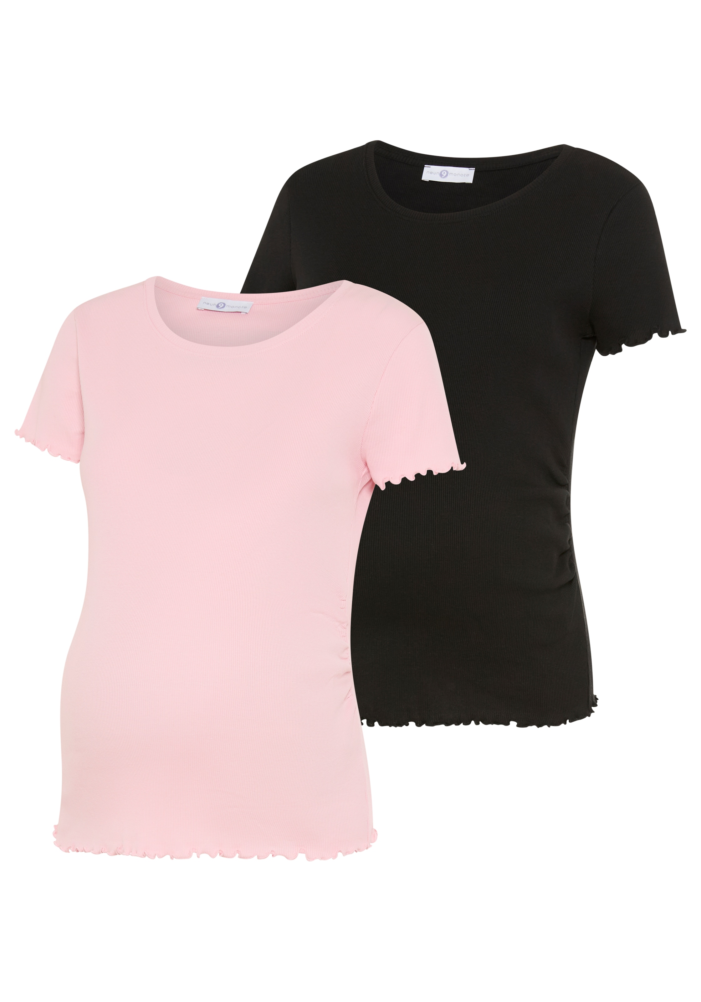 Image of Neun Monate Umstandsshirt "2er Pack Schwangerschafts-Shirts" Packung, 2, 2 tlg. T-Shirts für Schwangerschaft und danach
