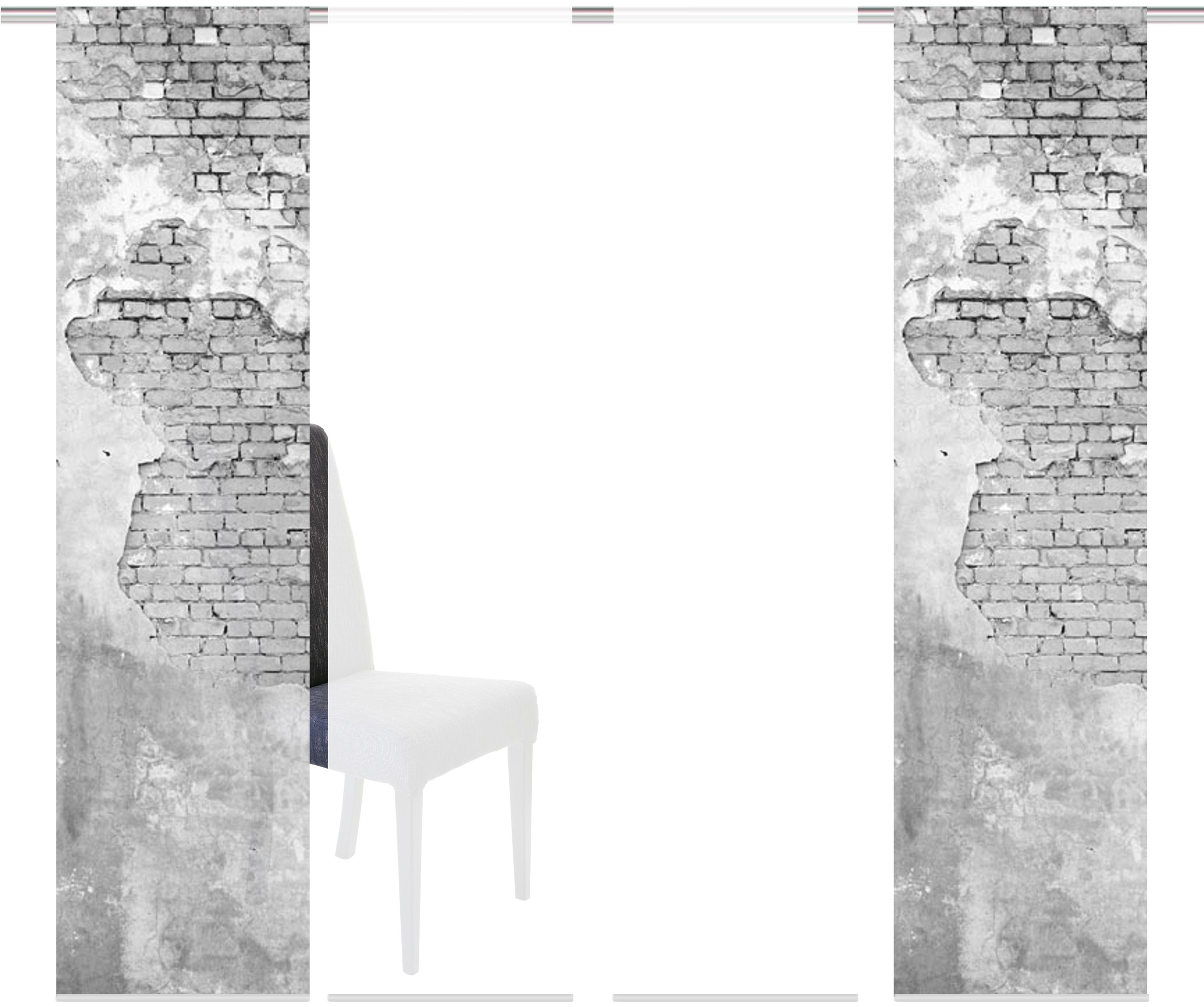 Image of HOME WOHNIDEEN Schiebegardine »WALLONA 4ER SET«, (4 St.), HxB: 245x60 bei Ackermann Versand Schweiz