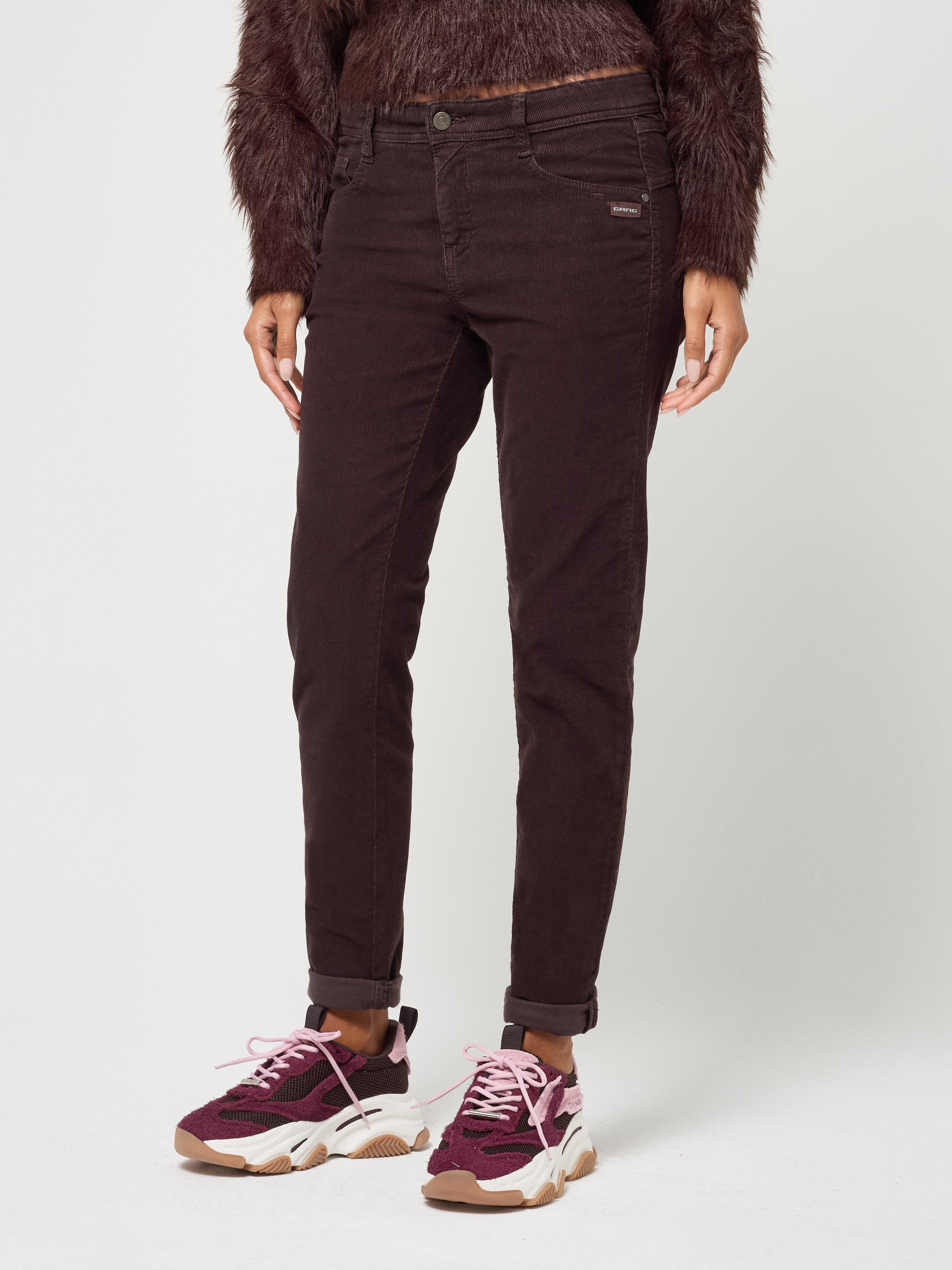 Image of GANG Cordhose "94AMELIE" mit doppelter Passe, Relaxed Fit