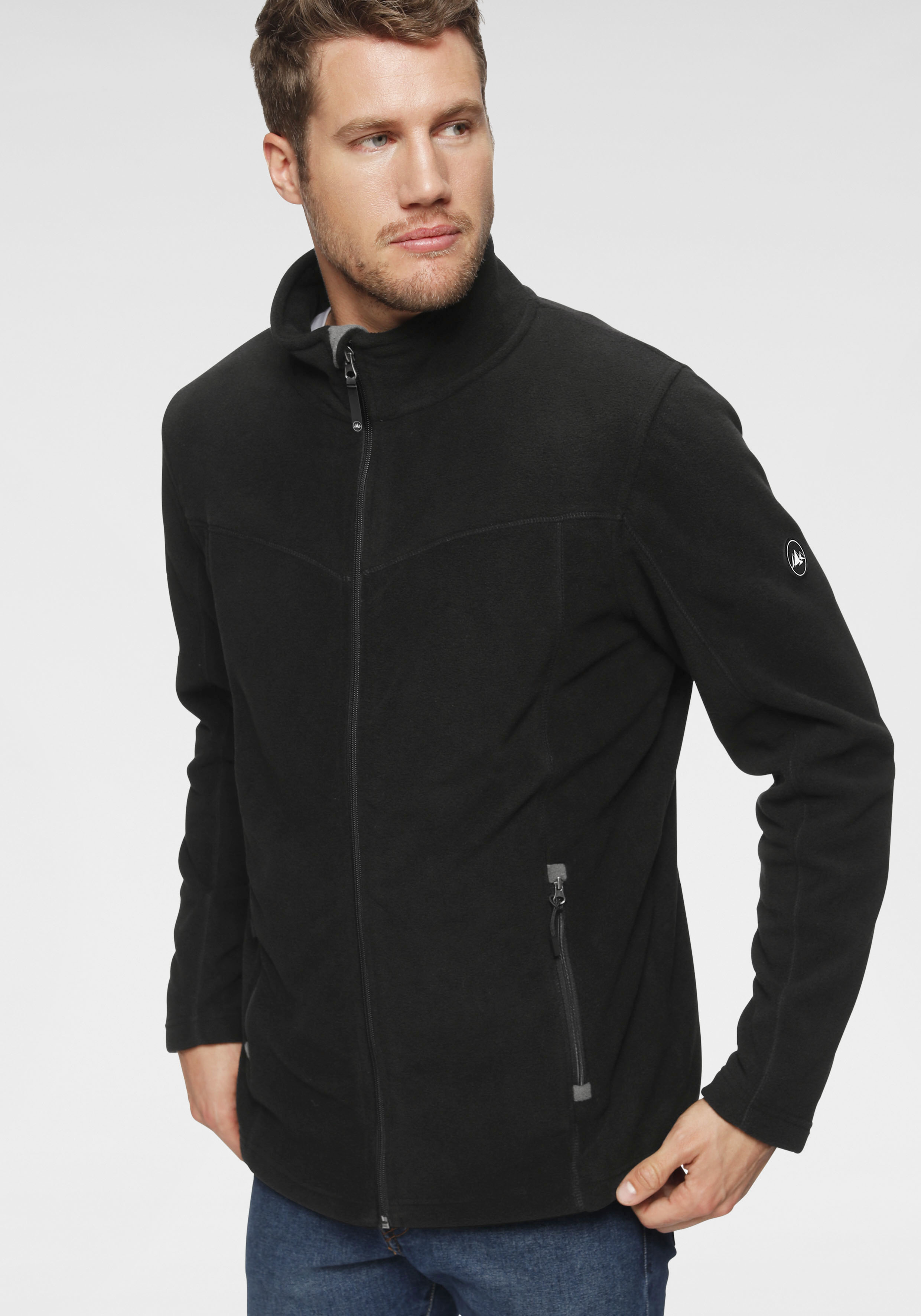 Fleecejacke, mit Stehkragen