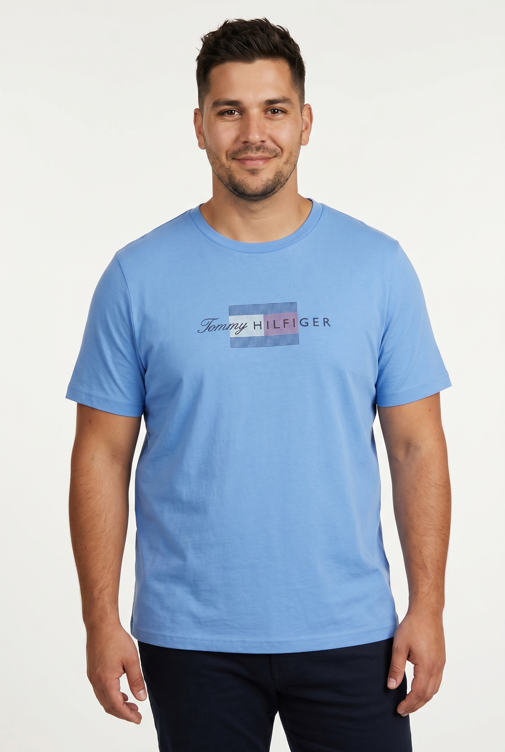 Tommy Hilfiger Big & Tall T-Shirt aus Jersey mit Flag-Grafik, Grosse Grössen