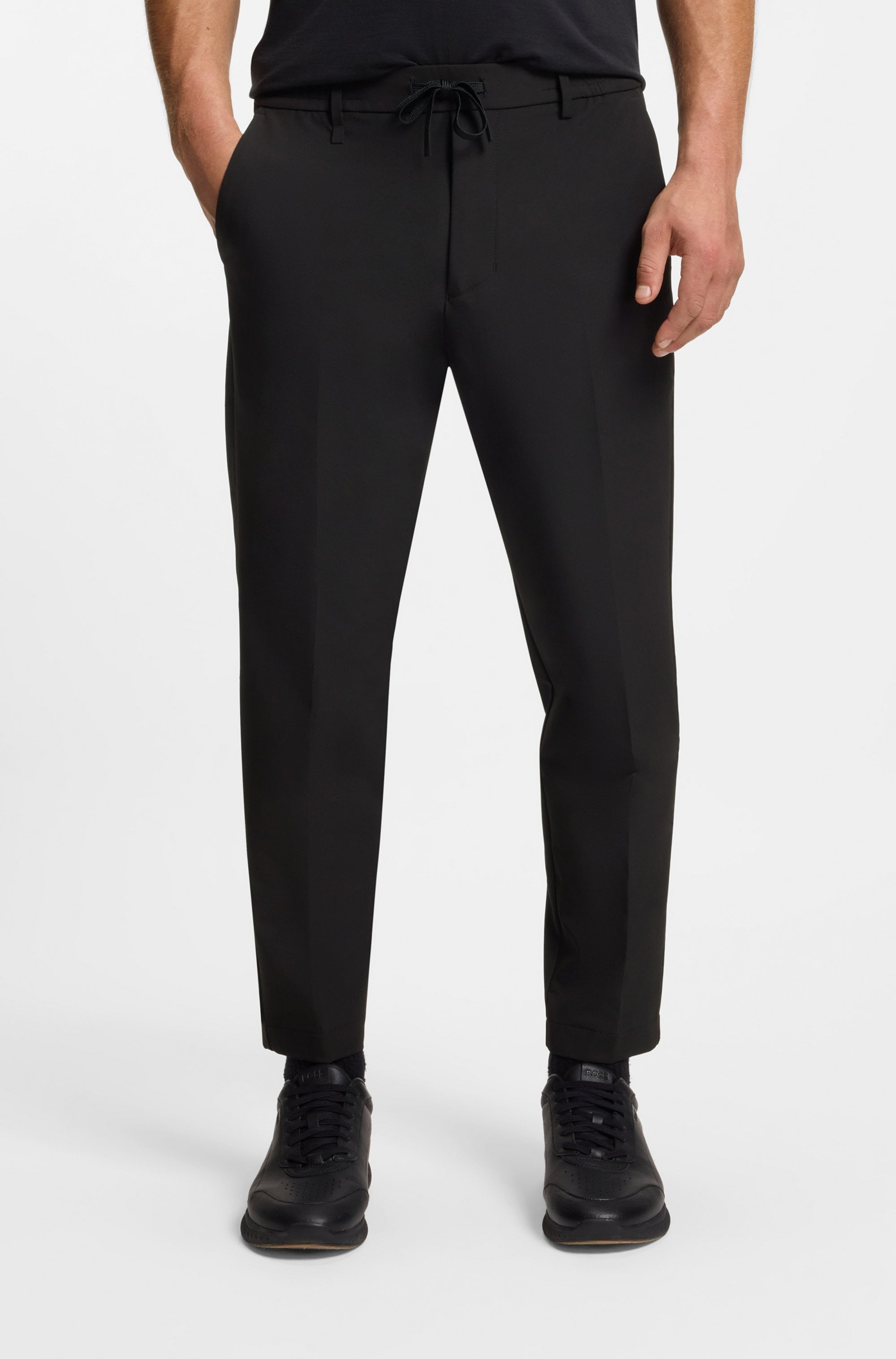 BOSS GREEN Pantalon tissé »T Convert«  Elastischer Taillenbund und Kordelzug, Gürtelschlaufen Anzughose