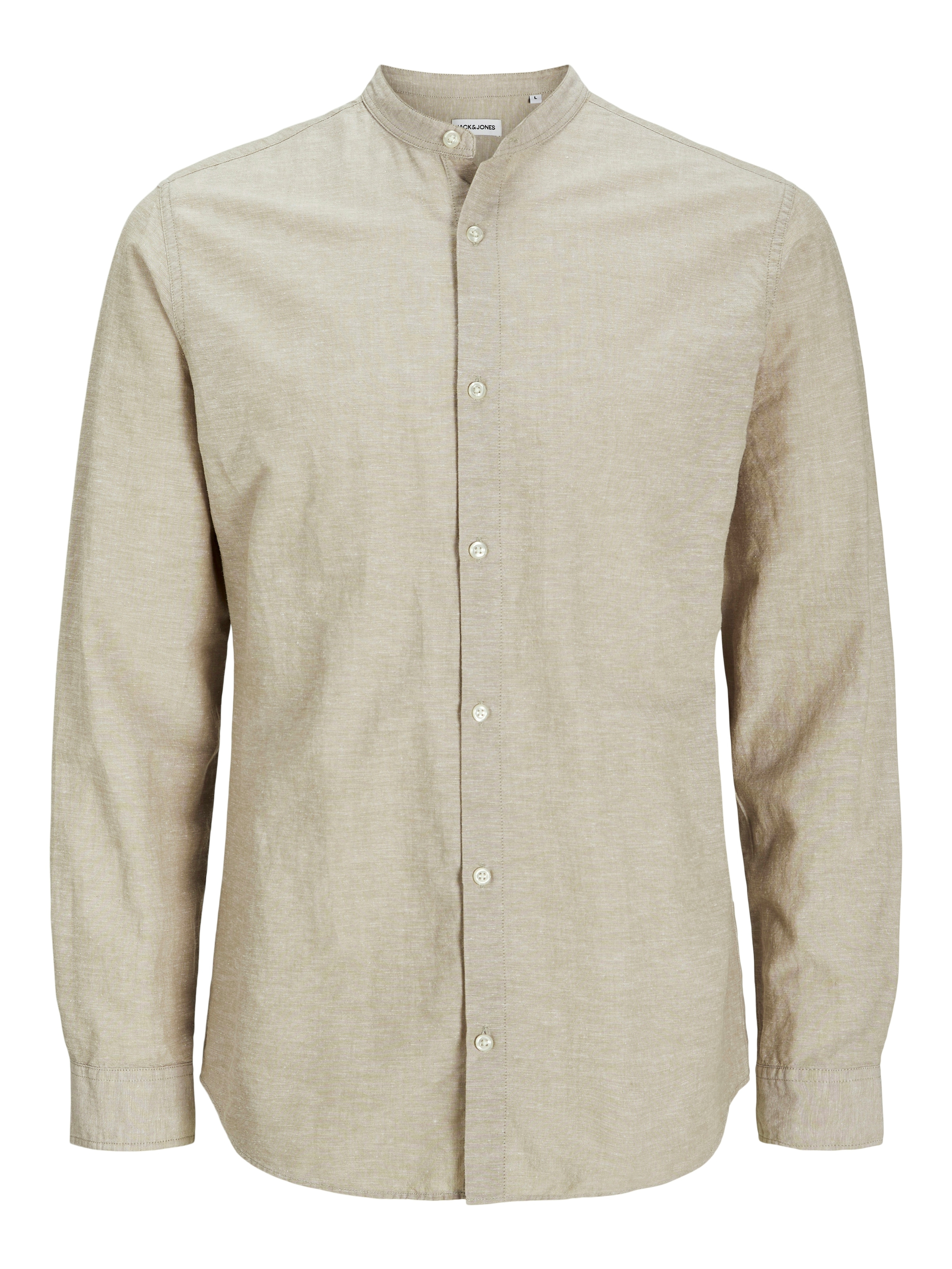 Jack & Jones Langarmhemd »JJEBREEZE BAND SHIRT LS SN«, mit Bandkragen
