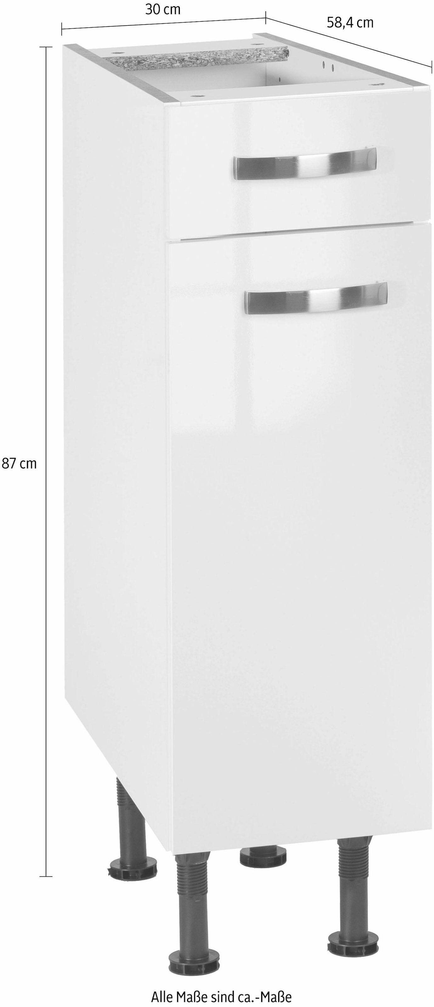 KOCHSTATION Unterschrank »KS-Cara«, Breite 30 cm, mit Vollauszug und Soft-Close-Funktion