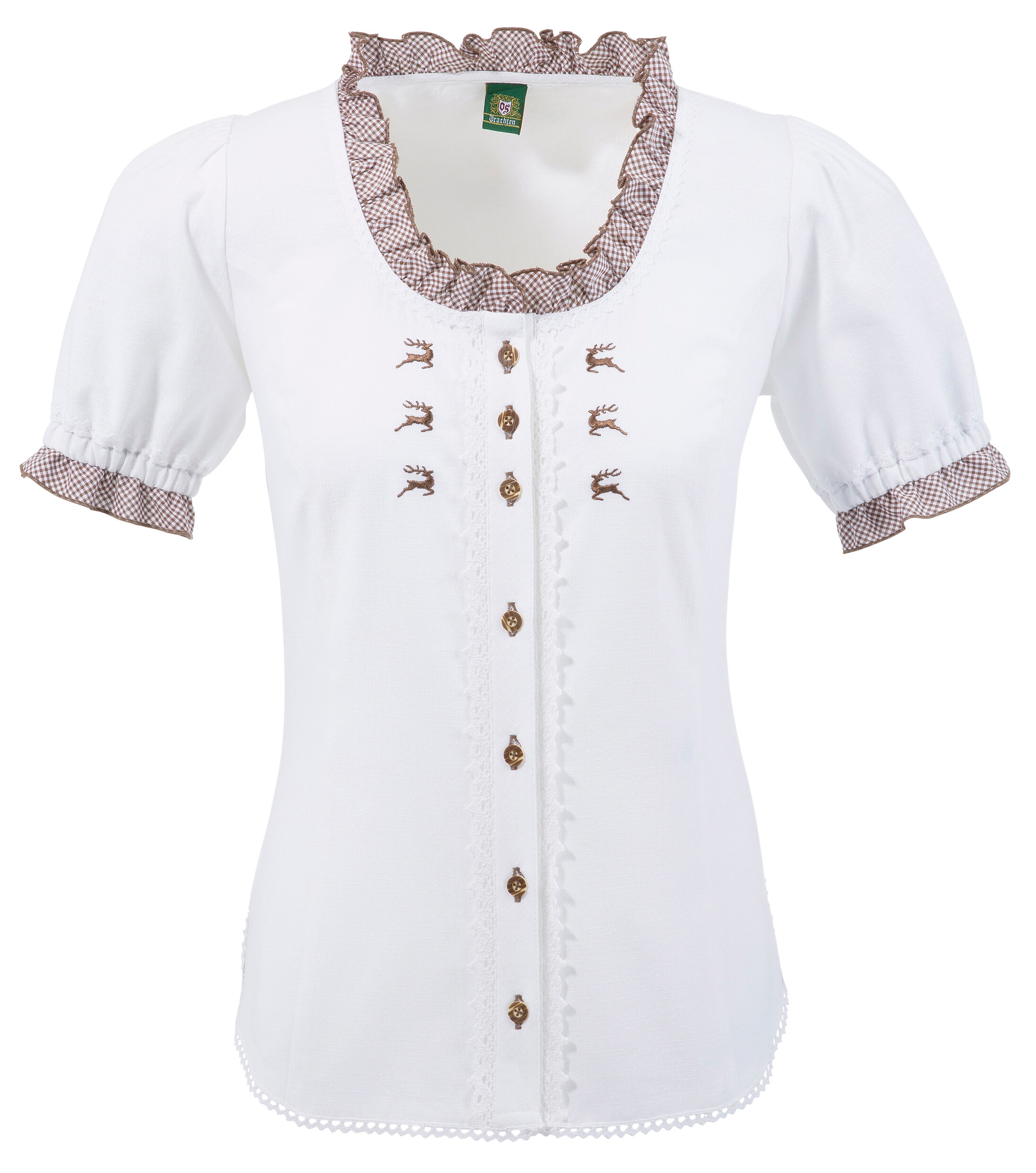 Image of OS-Trachten Trachtenbluse, Damen, mit Rüschen in Kontrastfarbe bei Ackermann Versand Schweiz