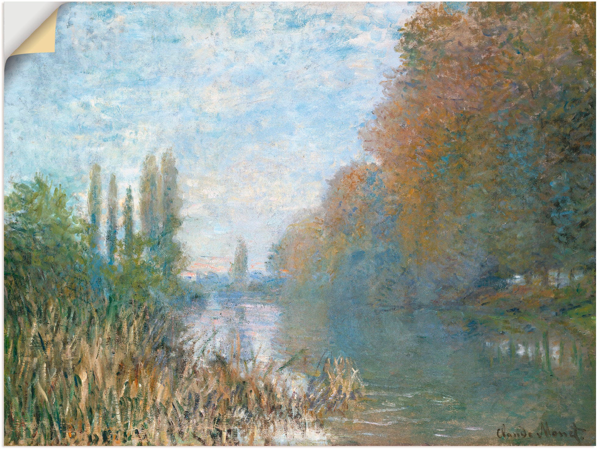 Image of Artland Wandbild »Herbst. 1876«, Gewässer, (1 St.), in vielen Grössen & Produktarten -Leinwandbild, Poster, Wandaufkleber / Wandtattoo auch für Badezimmer geeignet bei Ackermann Versand Schweiz