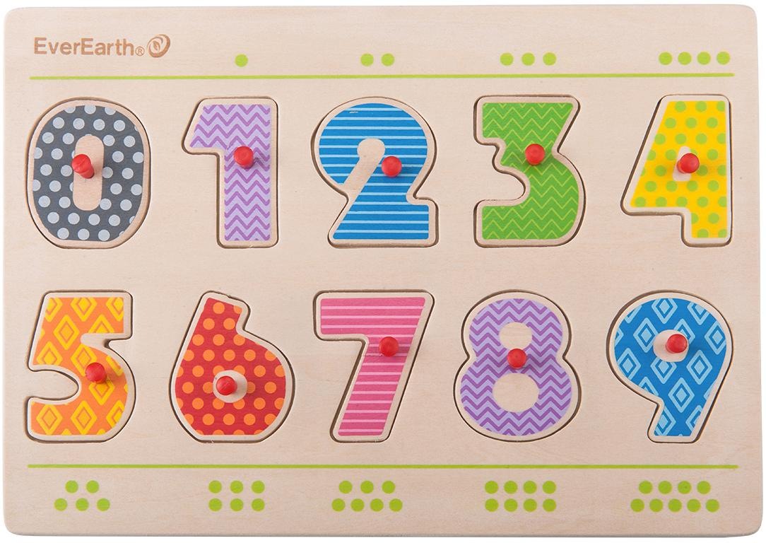 Image of EverEarth® Steckpuzzle »Nummern Puzzle«, (11 tlg.), FSC®- schützt Wald - weltweit bei Ackermann Versand Schweiz