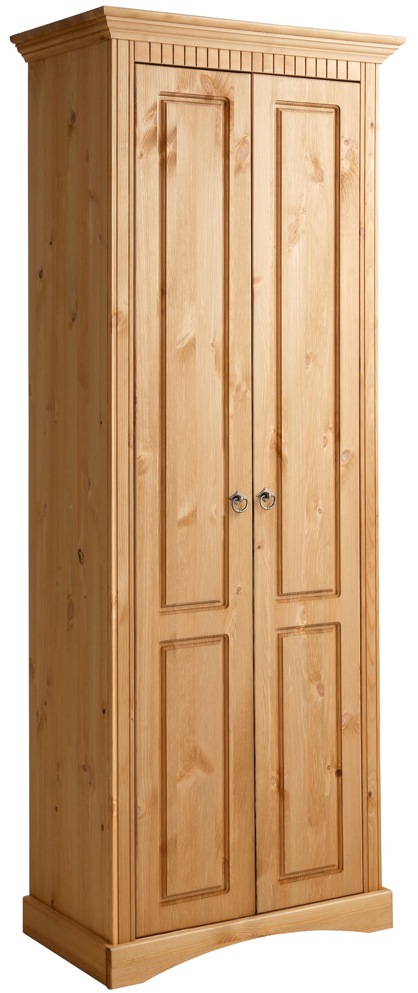 Home affaire Garderobenschrank »Rustic«, aus massiver Kiefer, Breite 71 cm, mit Kassetenoptik