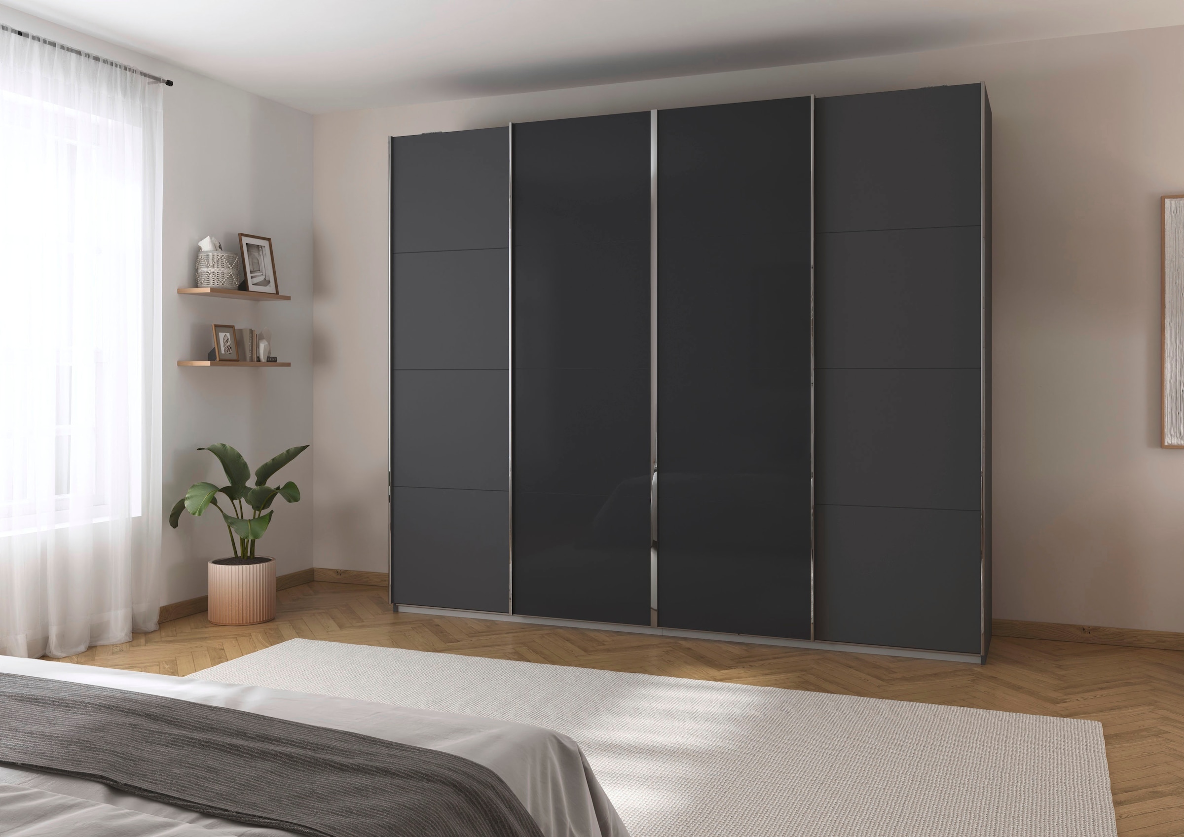 rauch Schwebetürenschrank »Kleiderschrank Schrank Garderobe Wäscheschrank Ankleide SYNCRONO« Breiten 271/316/361 cm Höhen 211/230 cm,  mit Synchronöffnung