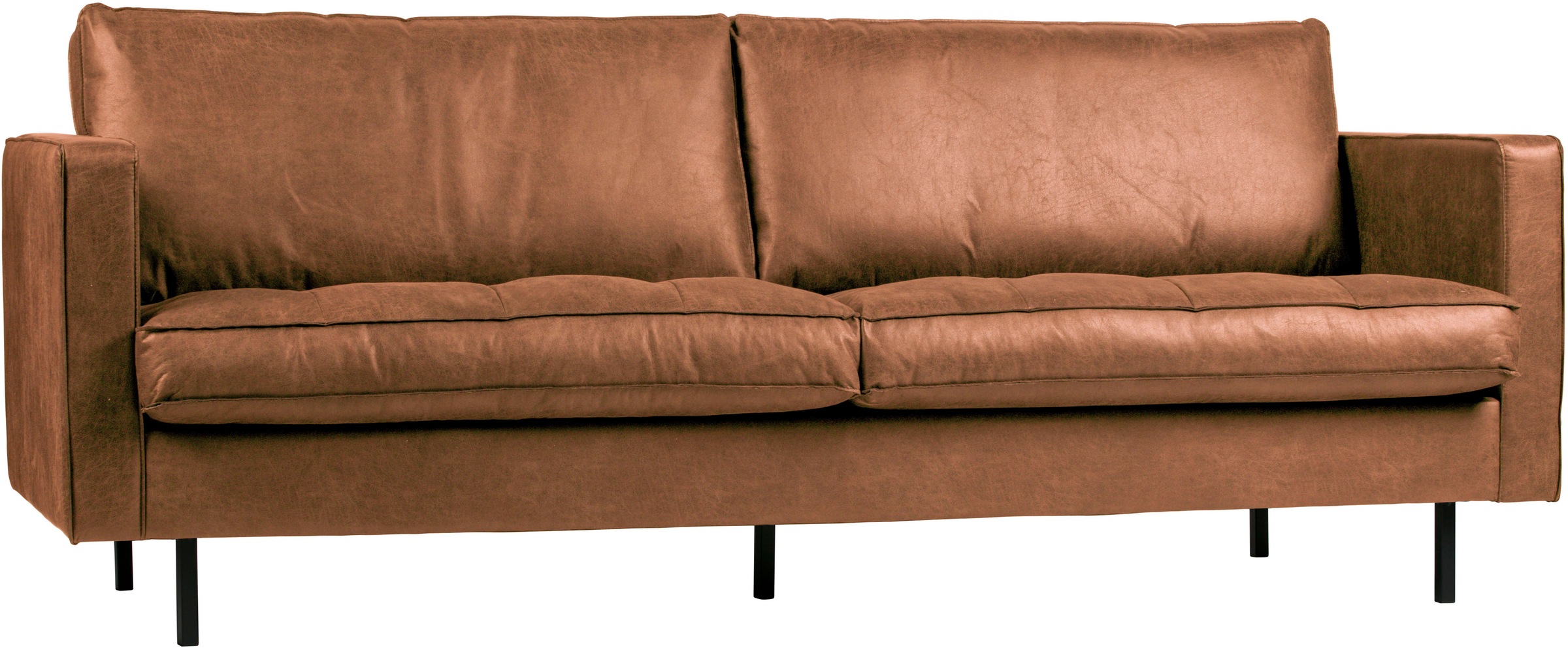 WOOOD 2,5-Sitzer »Rodeo Classic Recycling-Lederfaser-Verbundstoff H 83 x B 230 x T 88 cm« Tragkraft 200 kg, Metallbeine, pleigleicht, Gute Verschleissfestigkeit