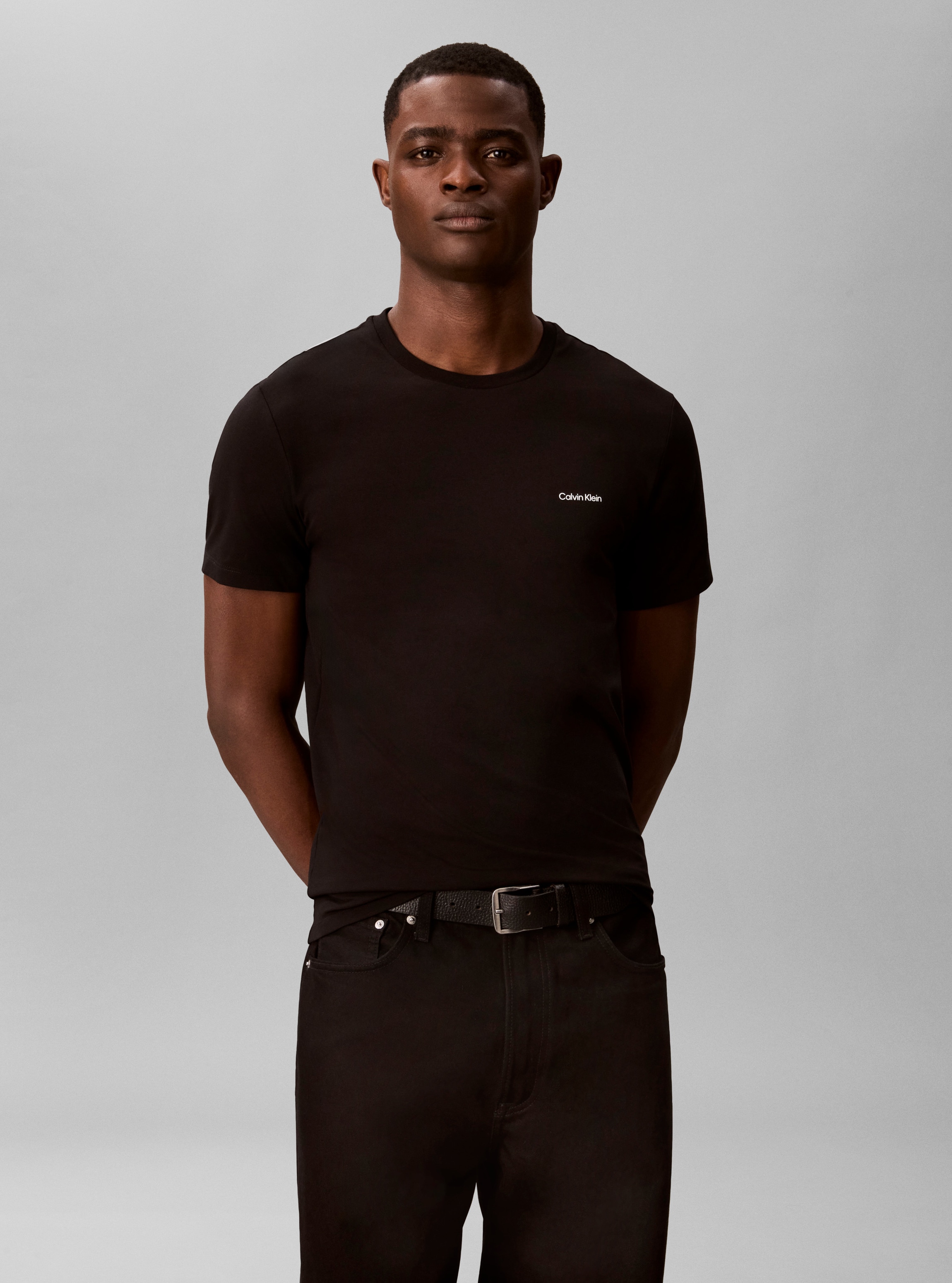 Calvin Klein T-shirt »SLIM STRETCH COTTON« Coupe slim avec encolure ronde