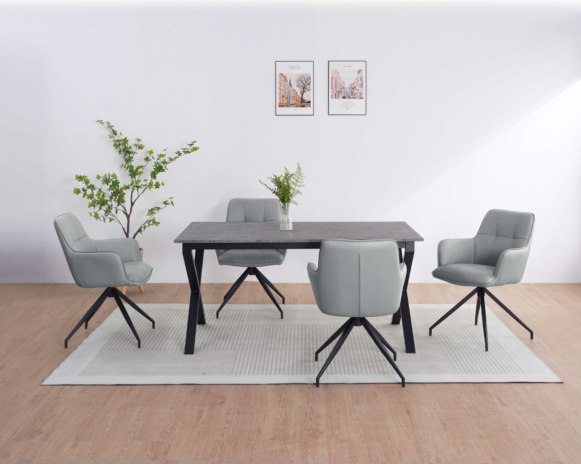 OTTO home Esszimmerstuhl "Cardiff" () 1 Stk.Sitzschale 360 drehbar, Kunstleder Bezug, Sitzhöhe 49 cm