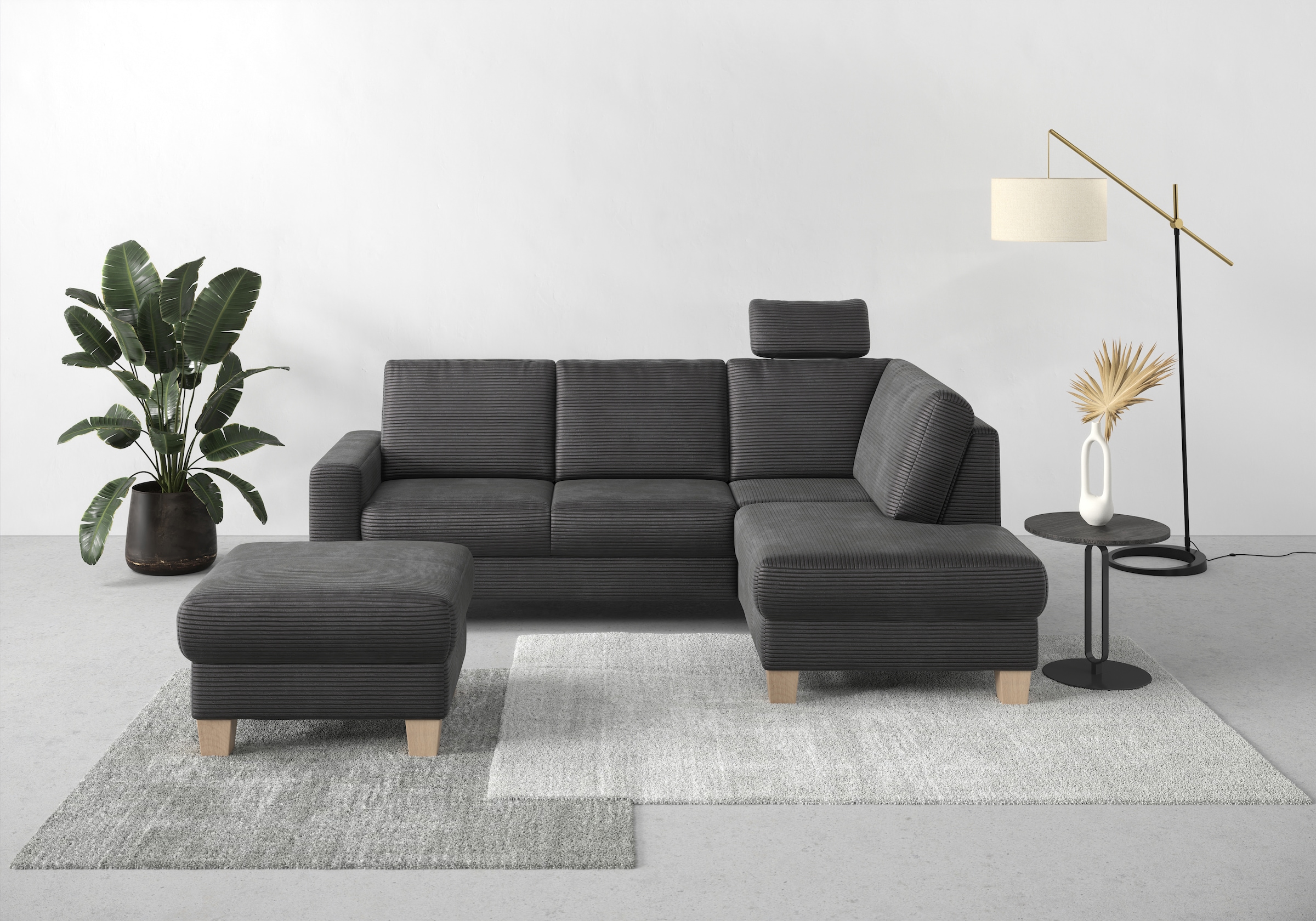 Home affaire Polsterhocker »Summer«, inkl. Stauraum, Cord-Bezug