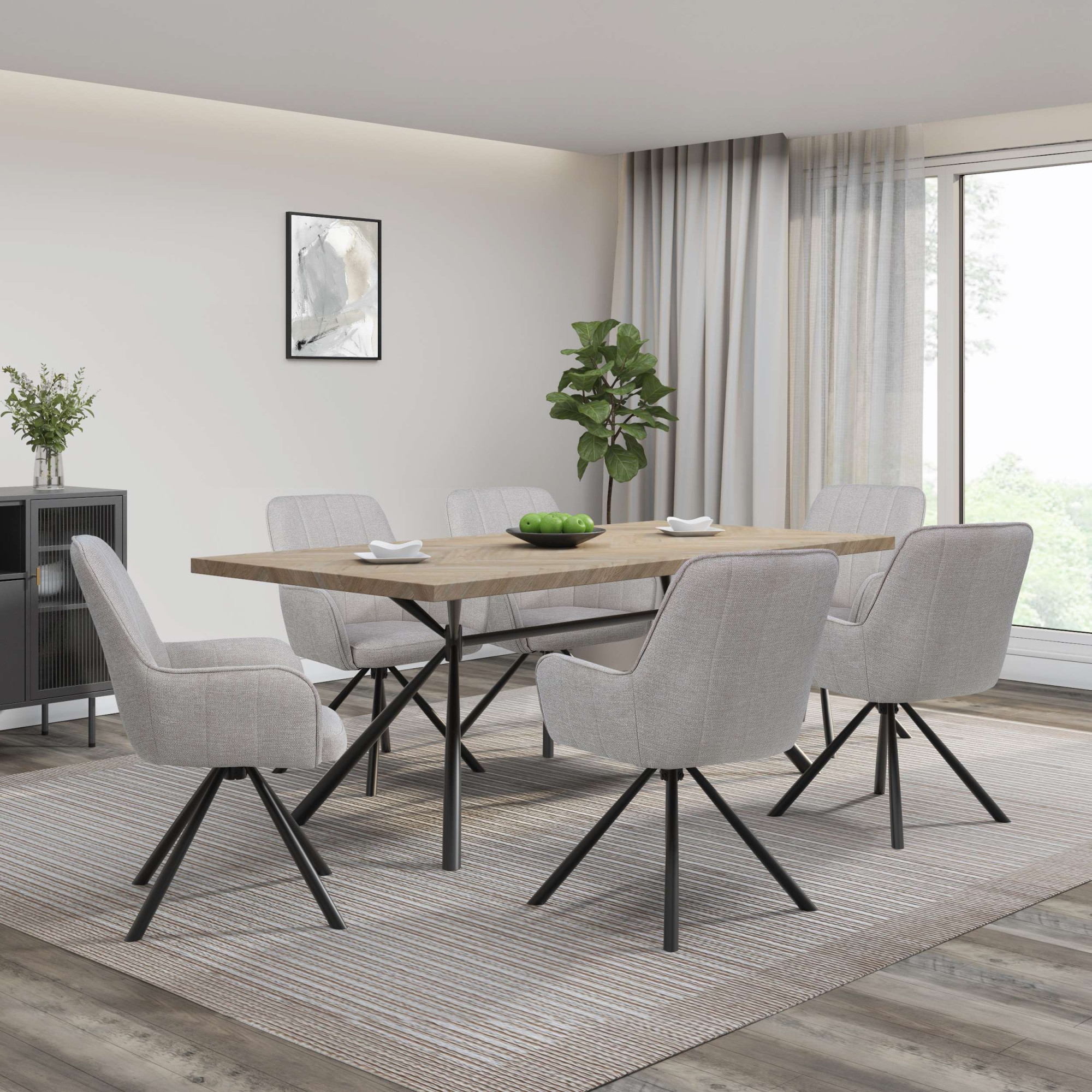 GOODproduct Chaise de salle à manger »Flaurent« () 2 cuisgepolsterte Rückenlehne, Armlehne und Sitzfläche, Sitzhöhe 50 cm