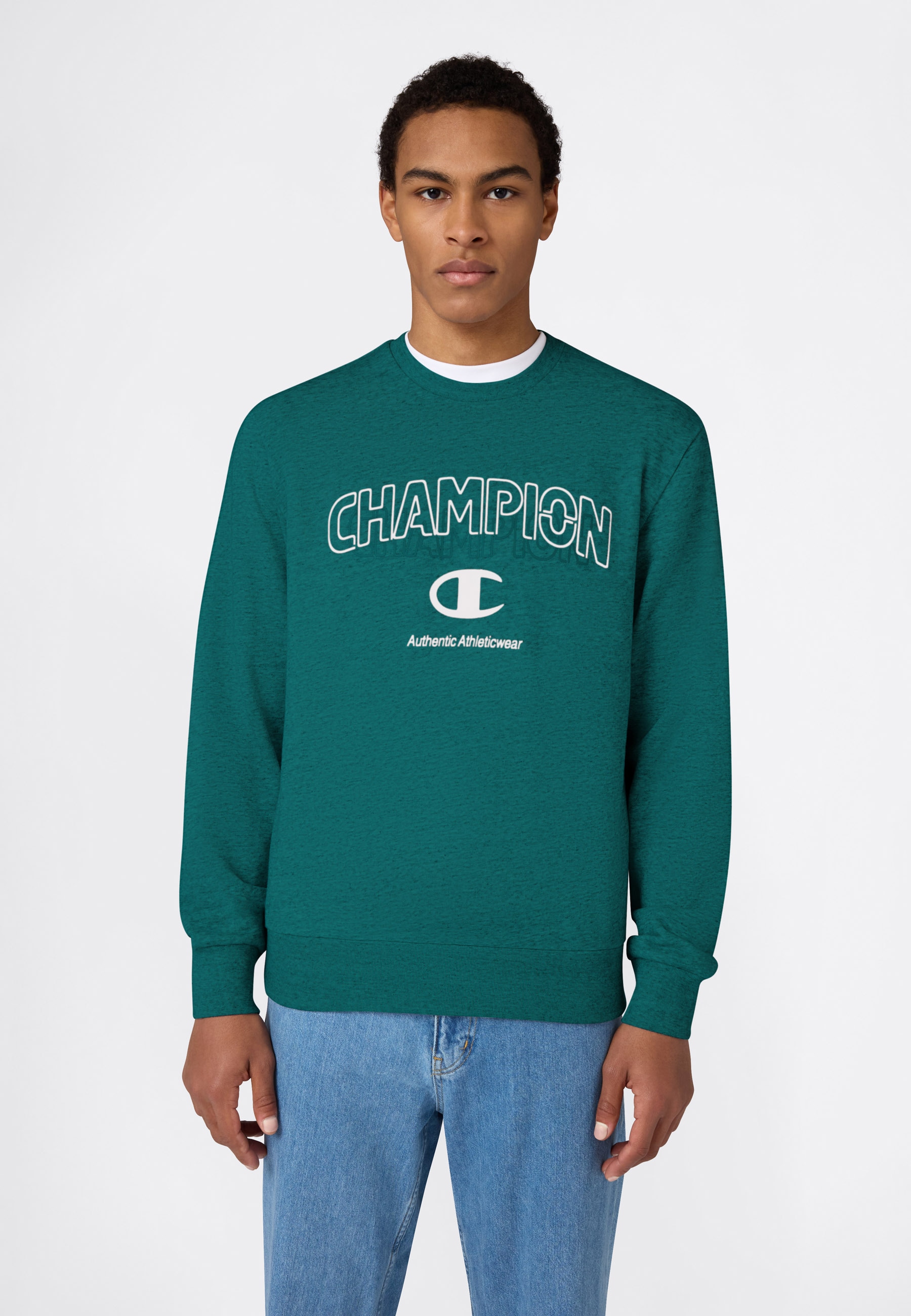 Image of Champion Sweatshirt "Graphic Terry Crewneck Sweatshirt", mit Rundhalsausschnitt, sportlicher Schnitt, ohne Verschluss