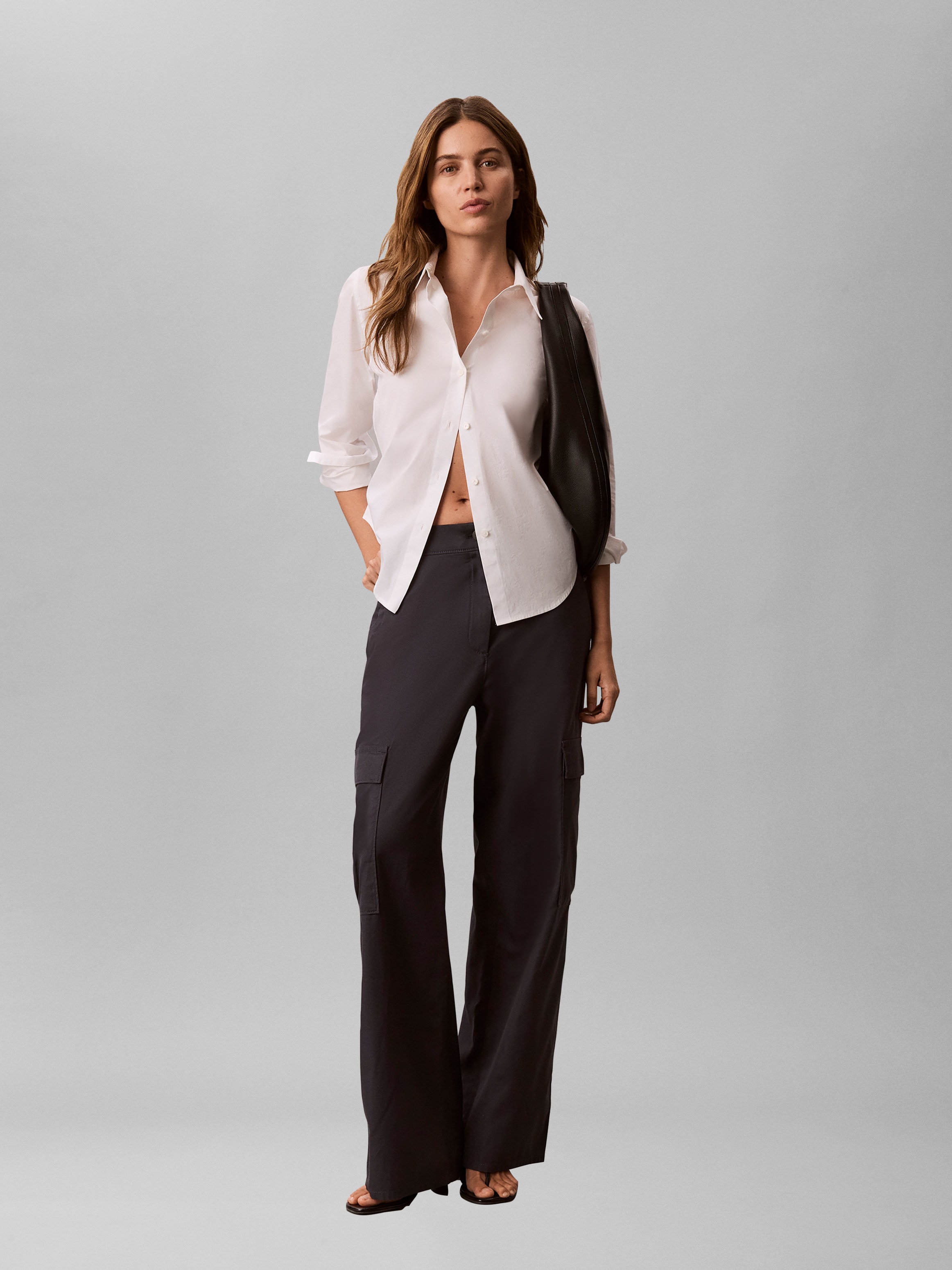 Image of Calvin Klein Cargohose Elastikbund, High Waist, Relaxed Fit, Cargotaschen