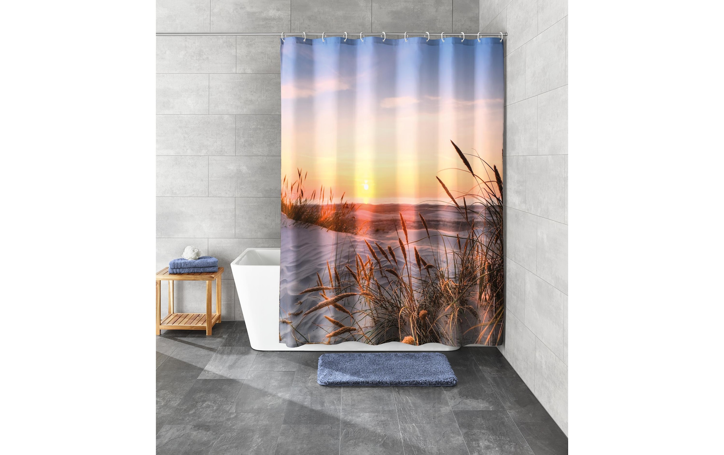 Kleine Wolke Rideau de douche »Juist« Breite 180 cm Set, 