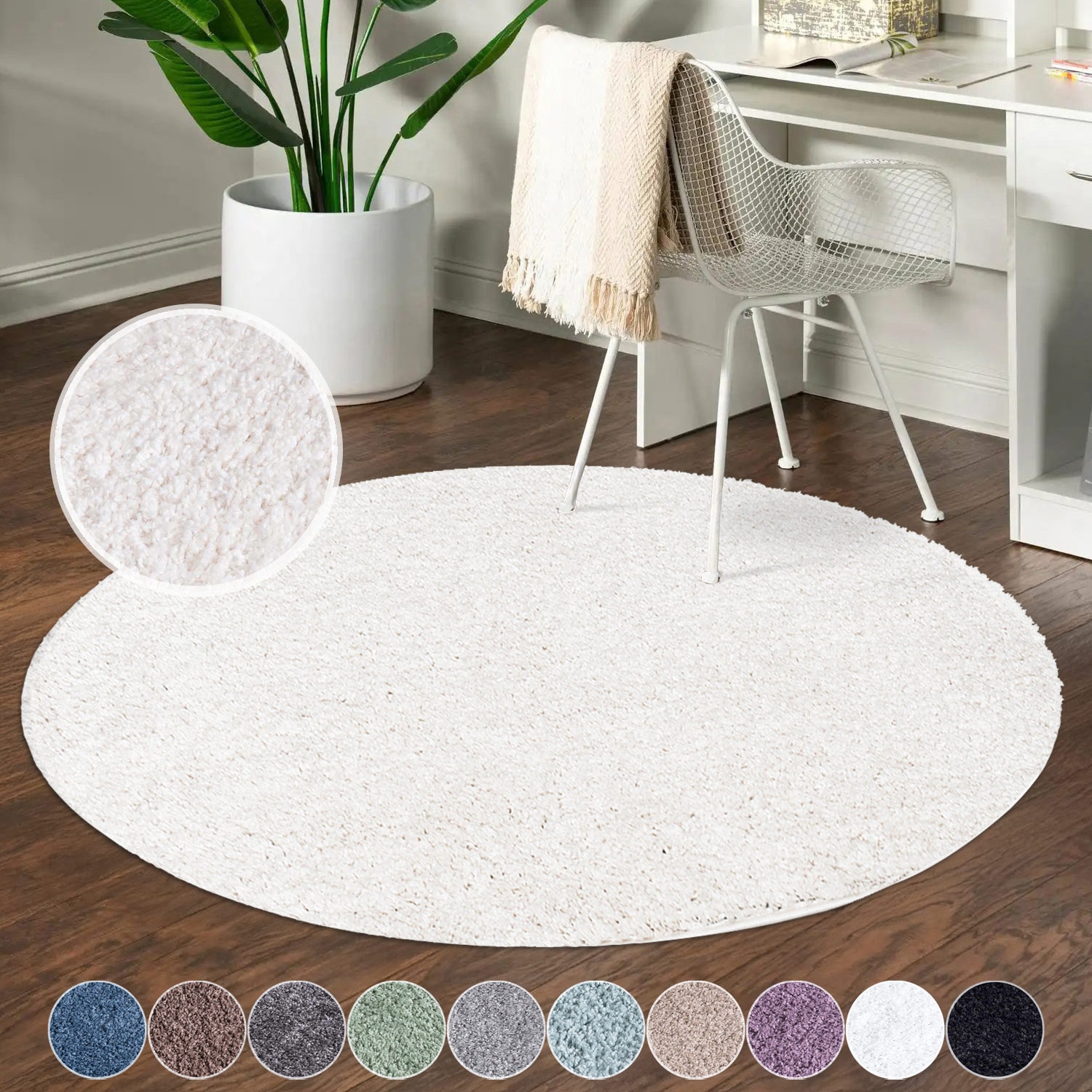 Image of Carpet City Hochflor-Teppich "City Shaggy" rund 30 mm Höhe Teppich Langflor, Uni, Shaggy, flauschig-weich