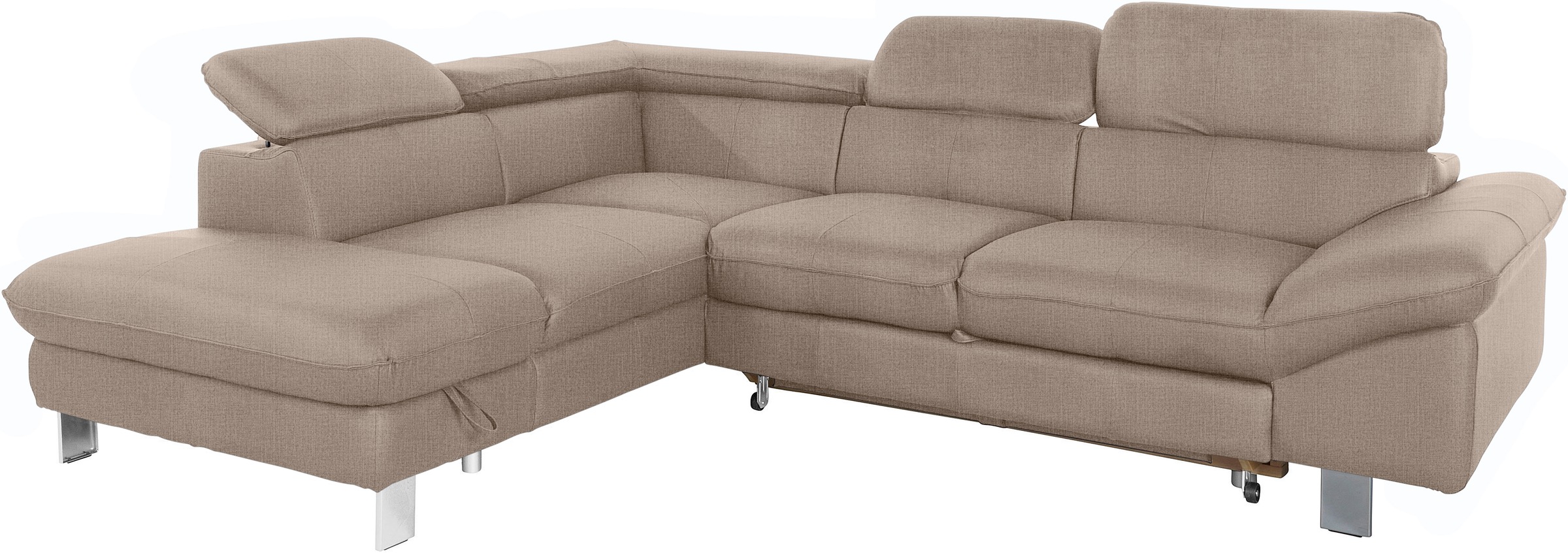 COTTA Ecksofa »Driver L-Form«, mit Kopfteilverstellung, wahlweise mit Bettfunktion & Bettkasten