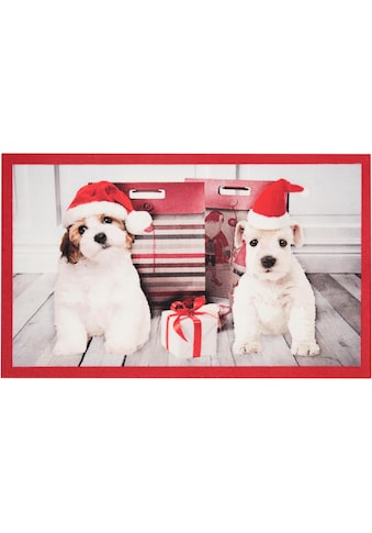 HANSE Home Fussmatte »Christmas Dogs«, rechteckig, 7 mm Höhe, In und Outdoor geeignet,... kaufen