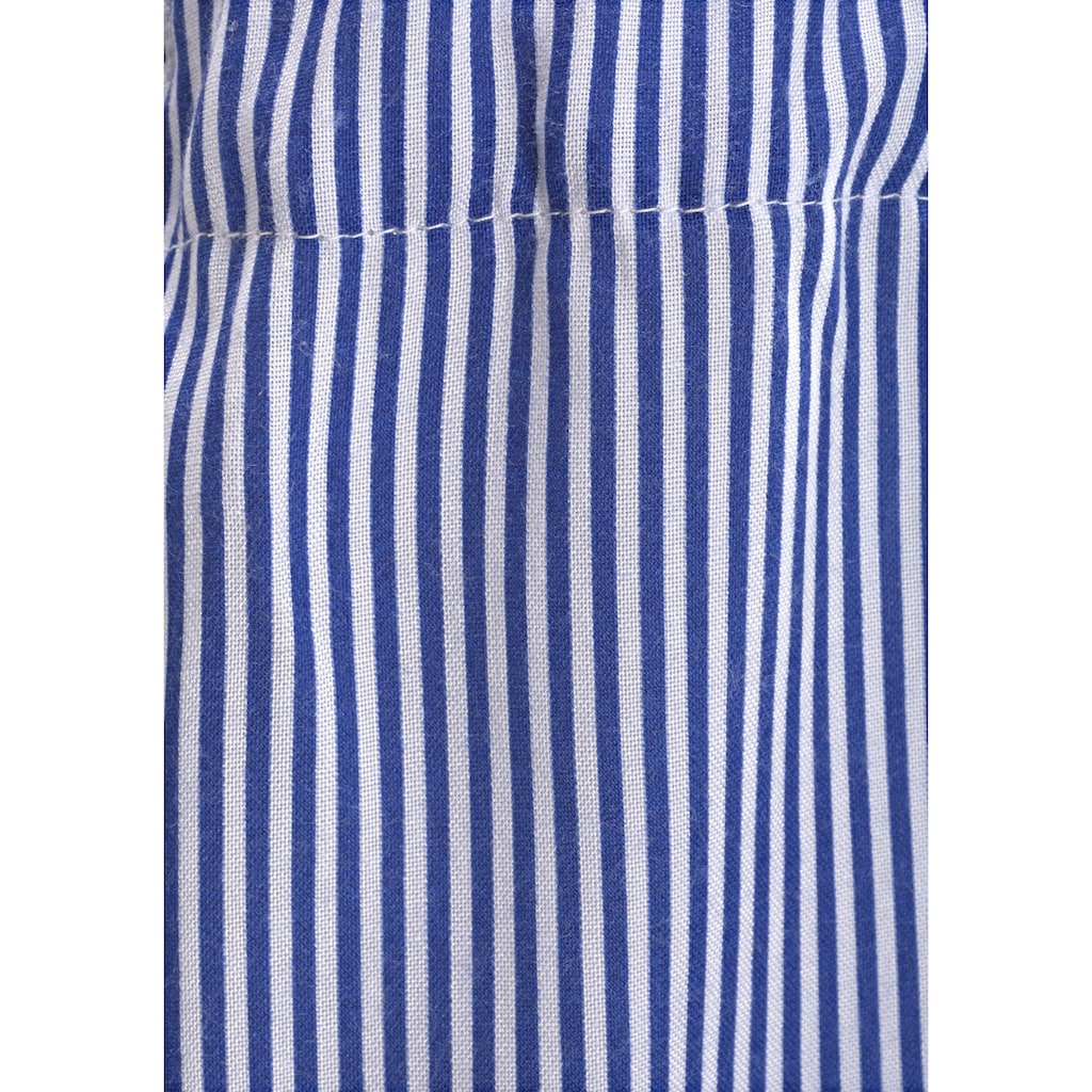 LASCANA Blusenkleid, mit Streifendruck und Carmenausschnitt, Sommerkleid, Strandkleid