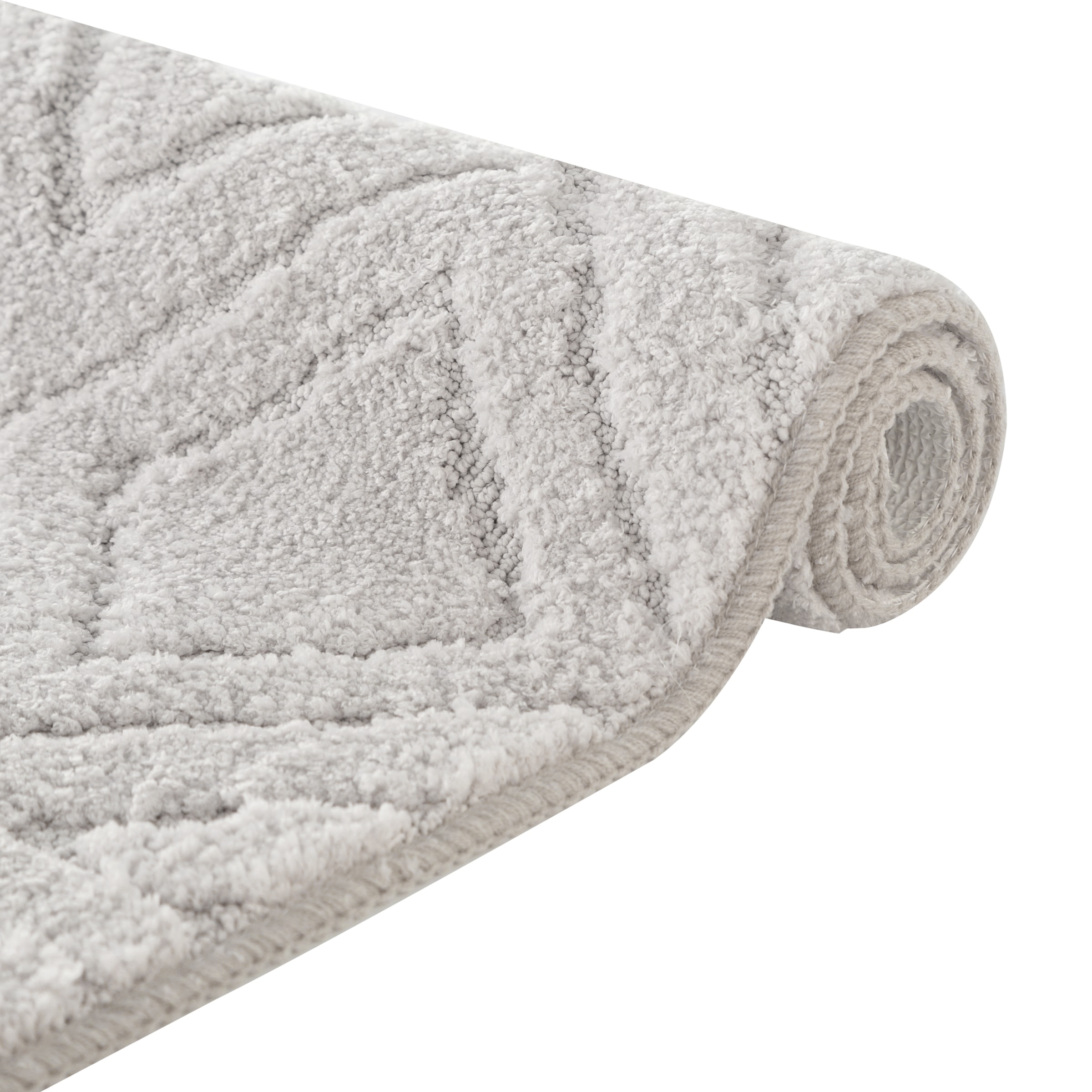 my home Badematte »Louvres, Badvorleger, Badezimmer Teppich, Duschvorleger«, rutschhemmend beschichtet, schnell trocknend, Badteppich, Uni Farben, Hoch-Tief Effekt, Boho-Style