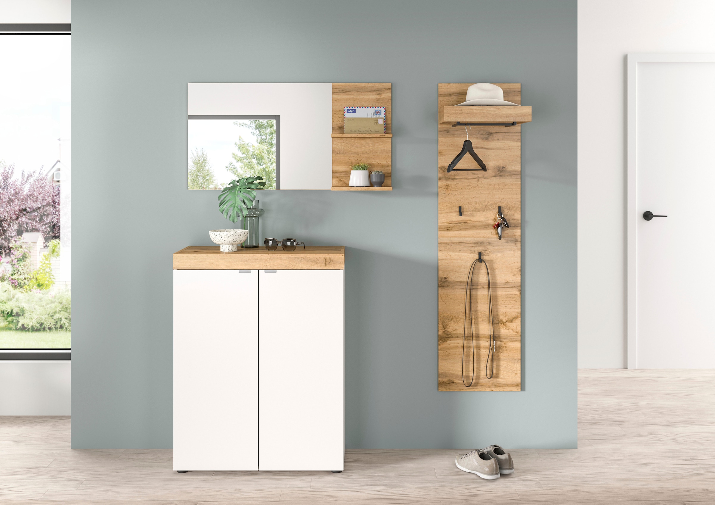 GOODproduct Garderoben-Set »MAMBO II, 3-teilig, hängend oder stehend montierbar« 3 Stk. tlg.