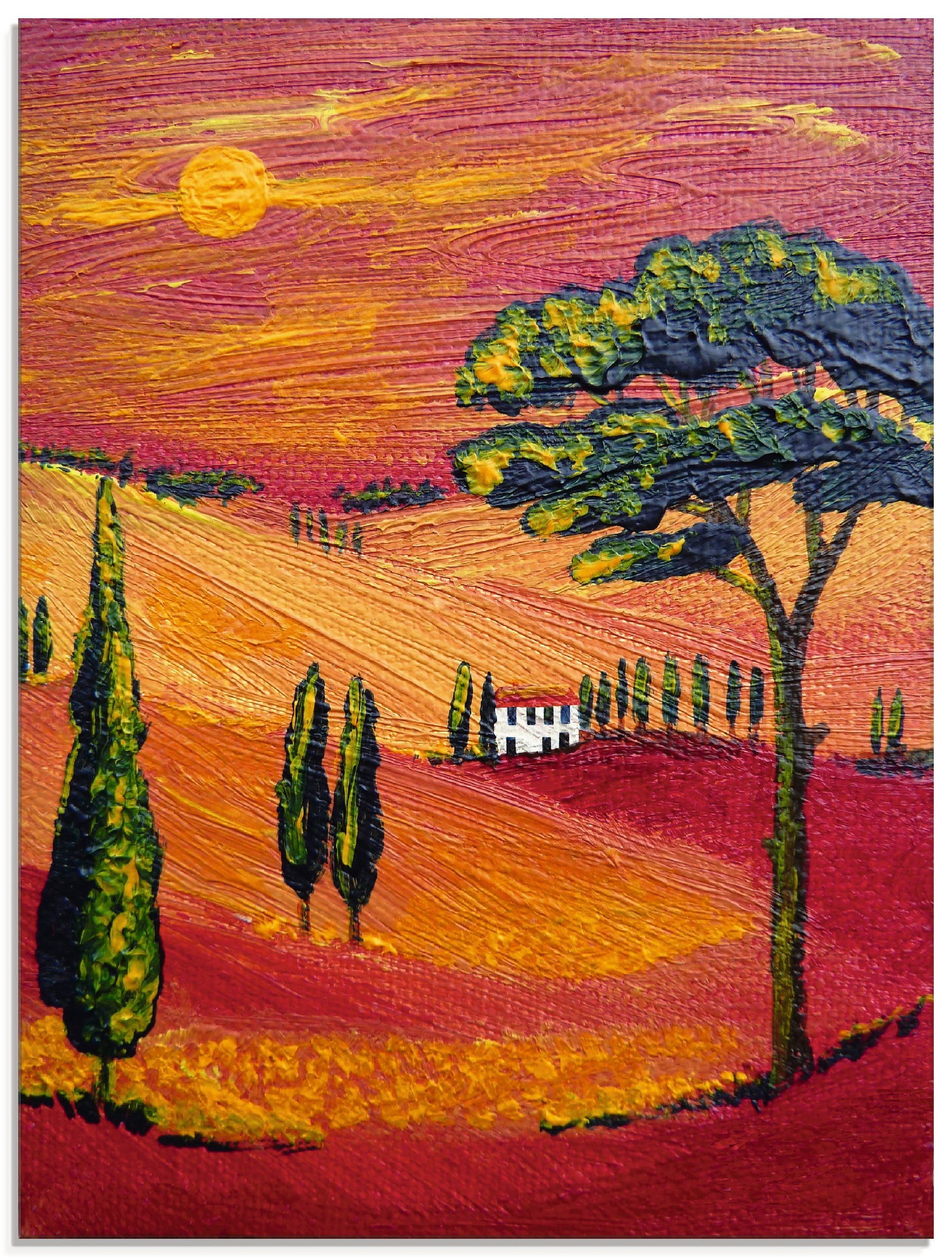 Image of Artland Glasbild »Irgendwo in der Toskana/Toscana«, Sonnenaufgang & -untergang, (1 St.) bei Ackermann Versand Schweiz
