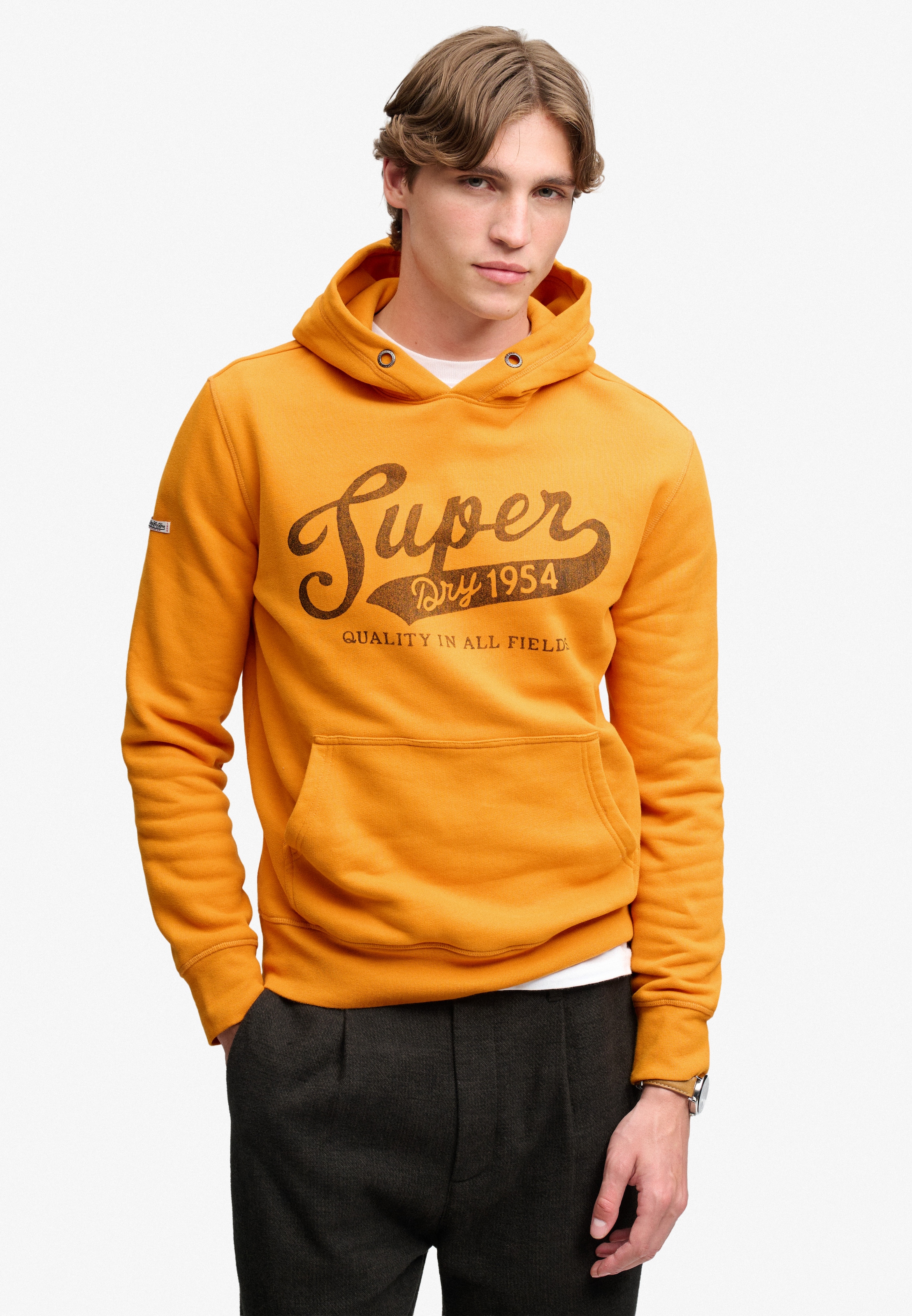 Image of Superdry Kapuzensweatshirt "VINTAGE SCRIPT HOOD", Baumwollmischung, relaxed fit