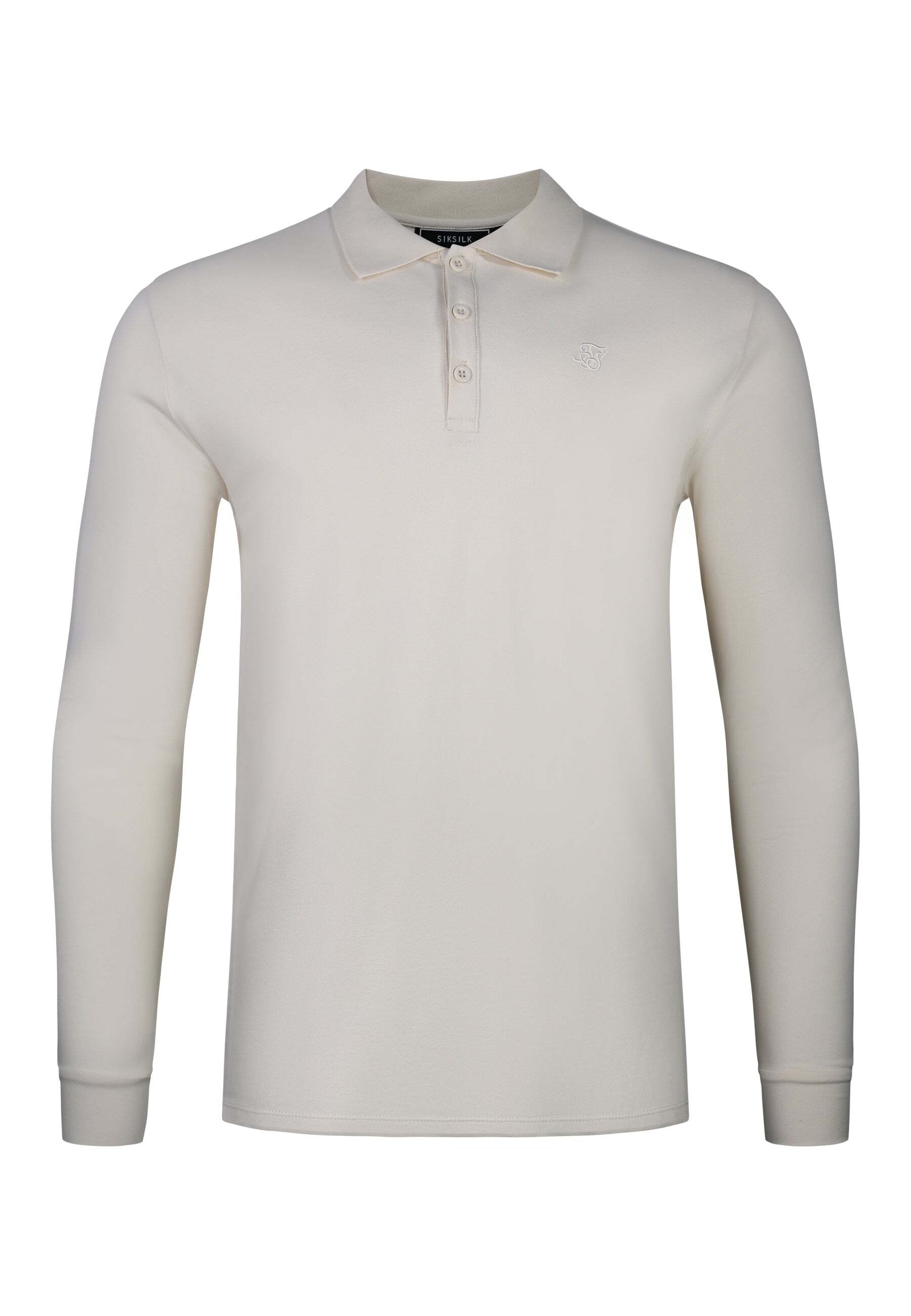 Image of Siksilk Langarm-Poloshirt "Siksilk Langarmpolo Longsleeved Button"
