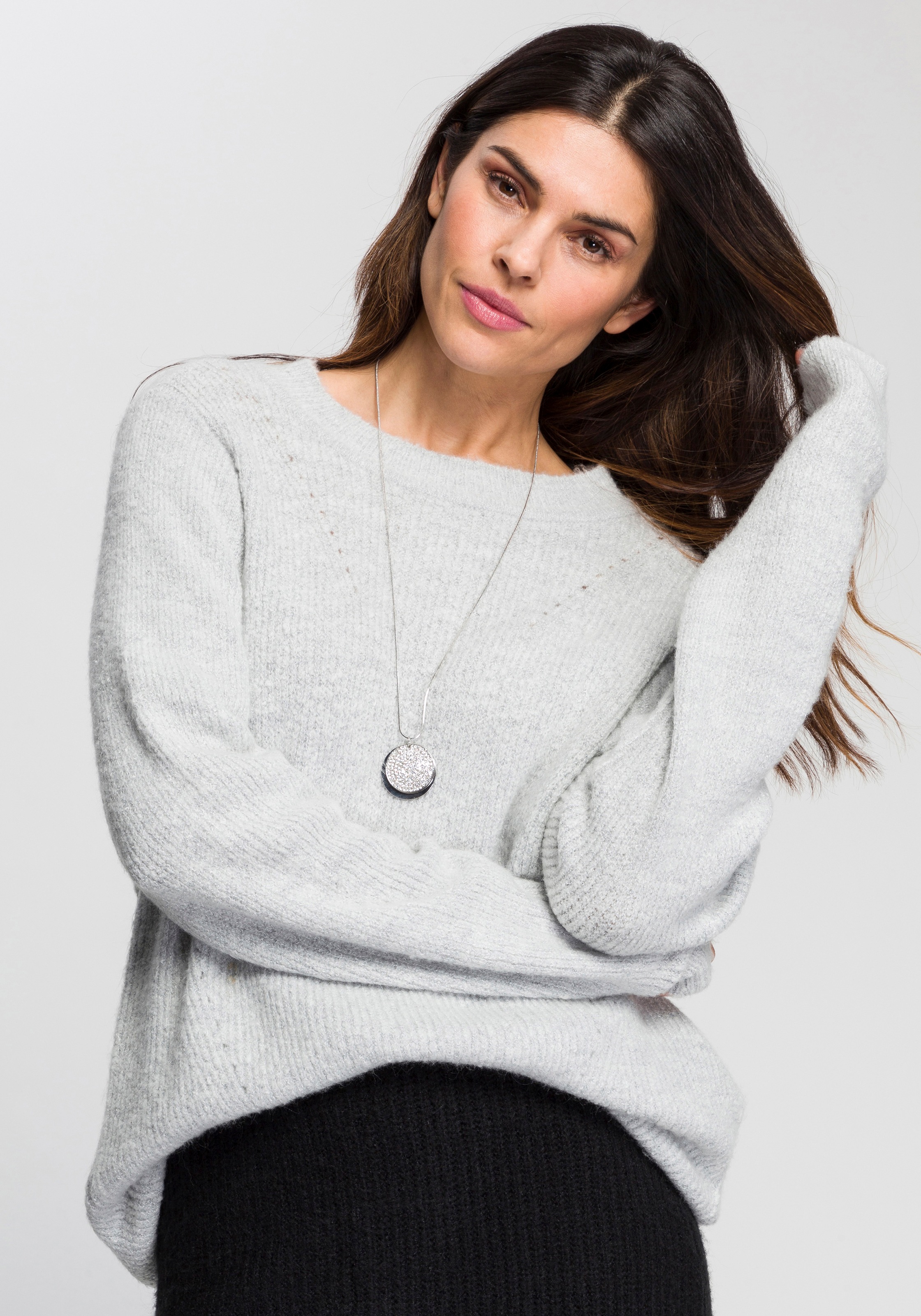 Image of Boysen's Rundhalspullover, Mit Ajour-Muster bei Ackermann Versand Schweiz