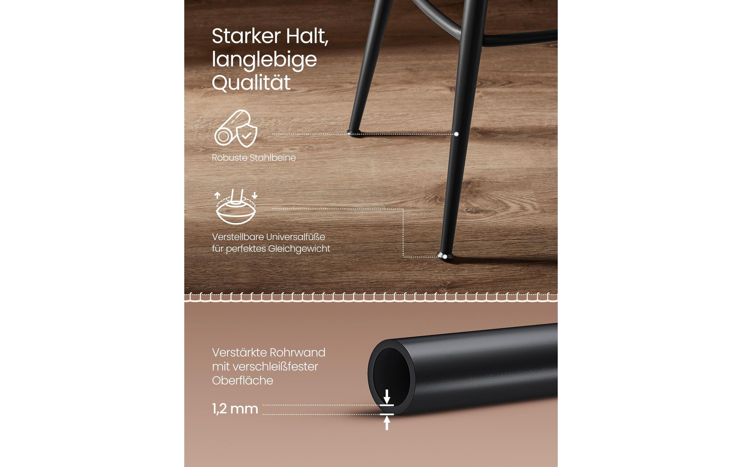 VASAGLE Barhocker »2 Stück 56 x 101.3 cm« 2 Stk. tlg.