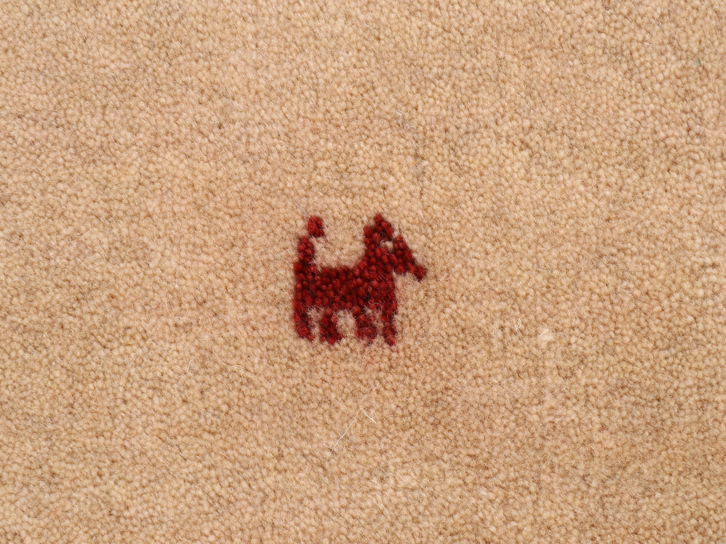 carpetfine Wollteppich »Gabbeh Uni, auch als Läufer und Rund erhältlich«, rechteckig, 15 mm Höhe, reine Wolle, handgewebt, Gabbeh Loom Tiermotiv, grosse Farbauswahl
