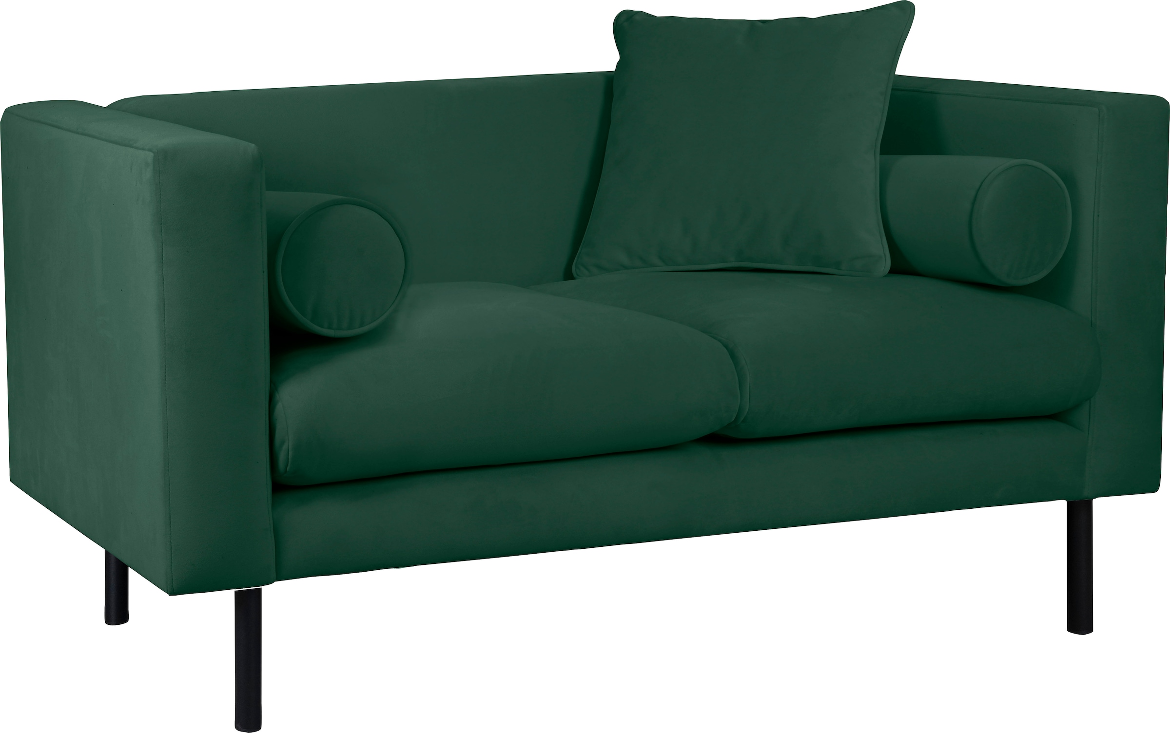 Guido Maria Kretschmer Home&Living 2-Sitzer »Lillibeth Designsofa mit Wellenunterfederung, Masse B/T/H: 155/74/83 cm«, Zierkissen als Wendekissen, in Samtoptik oder Cord