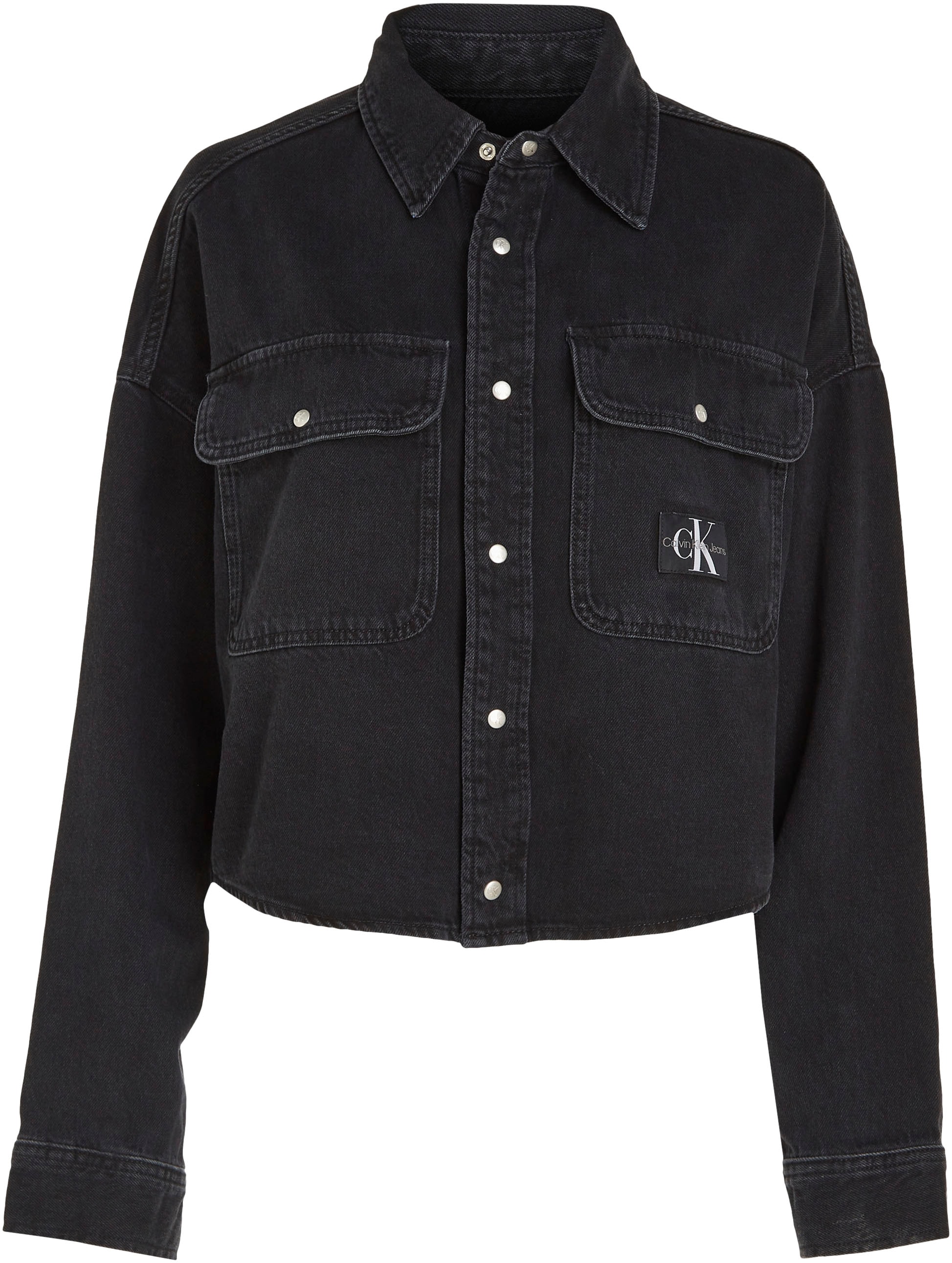 Calvin Klein Jeans Jeansbluse »OVERSIZED CROP ROUNDED HEM SHIRT«  versandkostenfrei auf