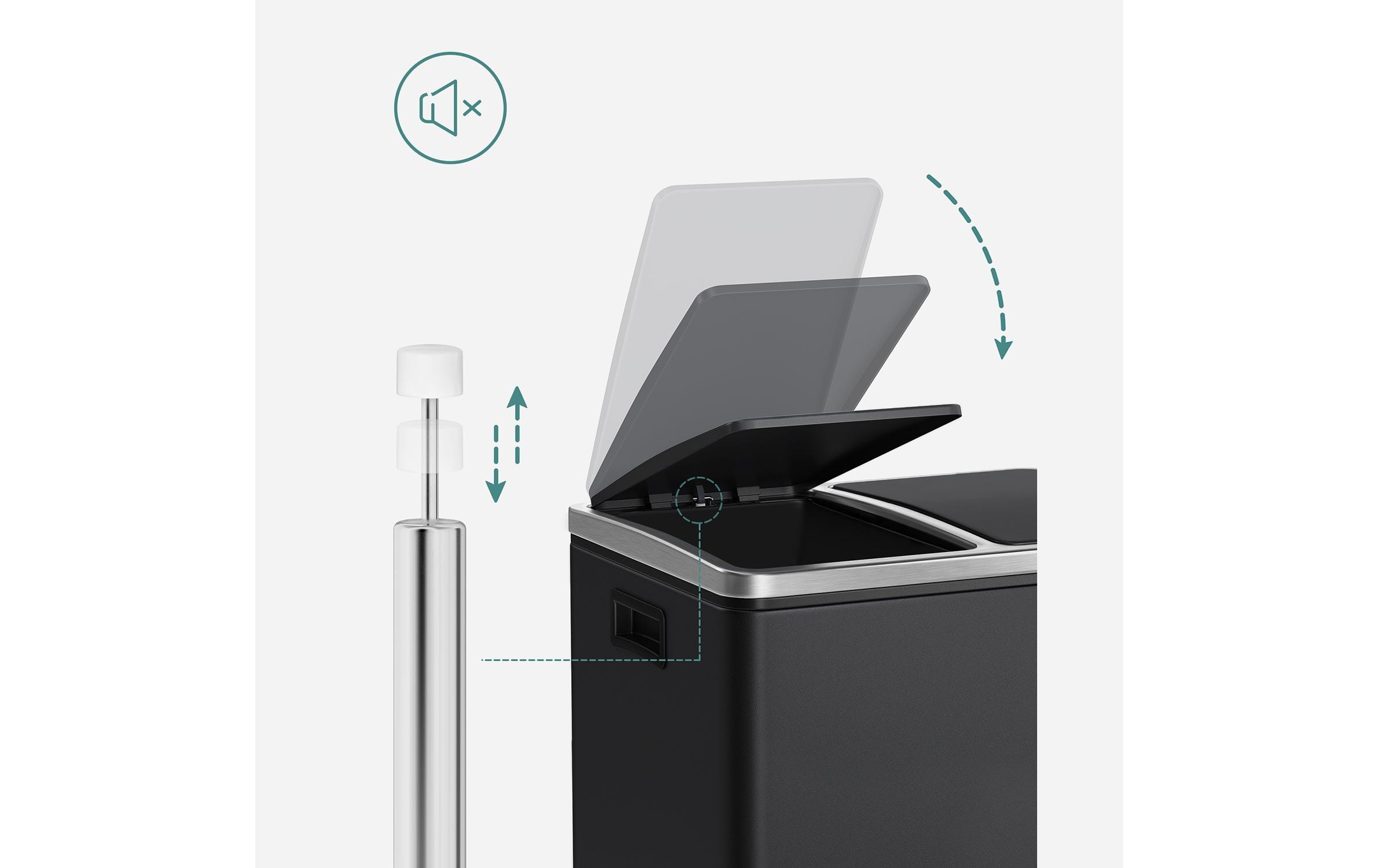 SONGMICS Mülleimer »30 l« 2 Behälter