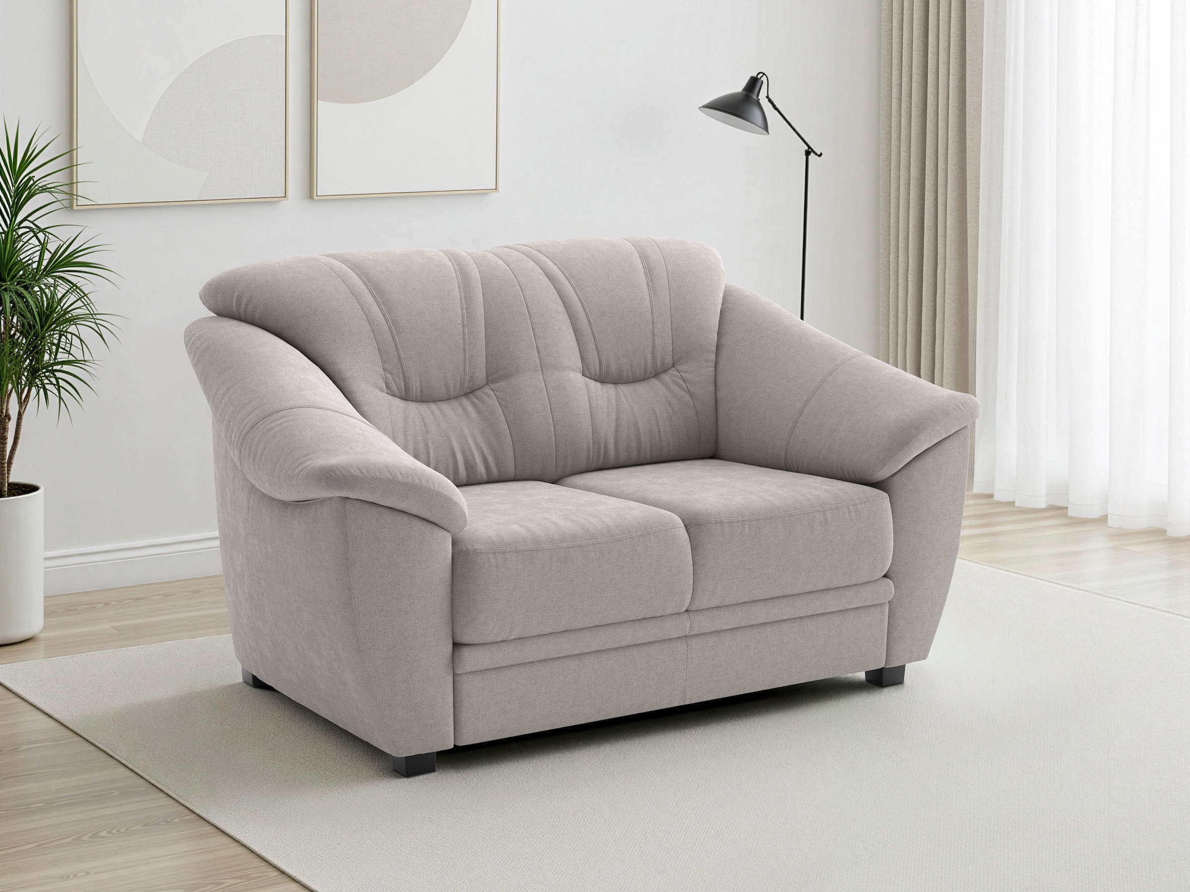 sit&more 2-Sitzer »Savona B: 148cm, Komfort Sitz, grosse Stoff + Lederauswahl« mit Federkern