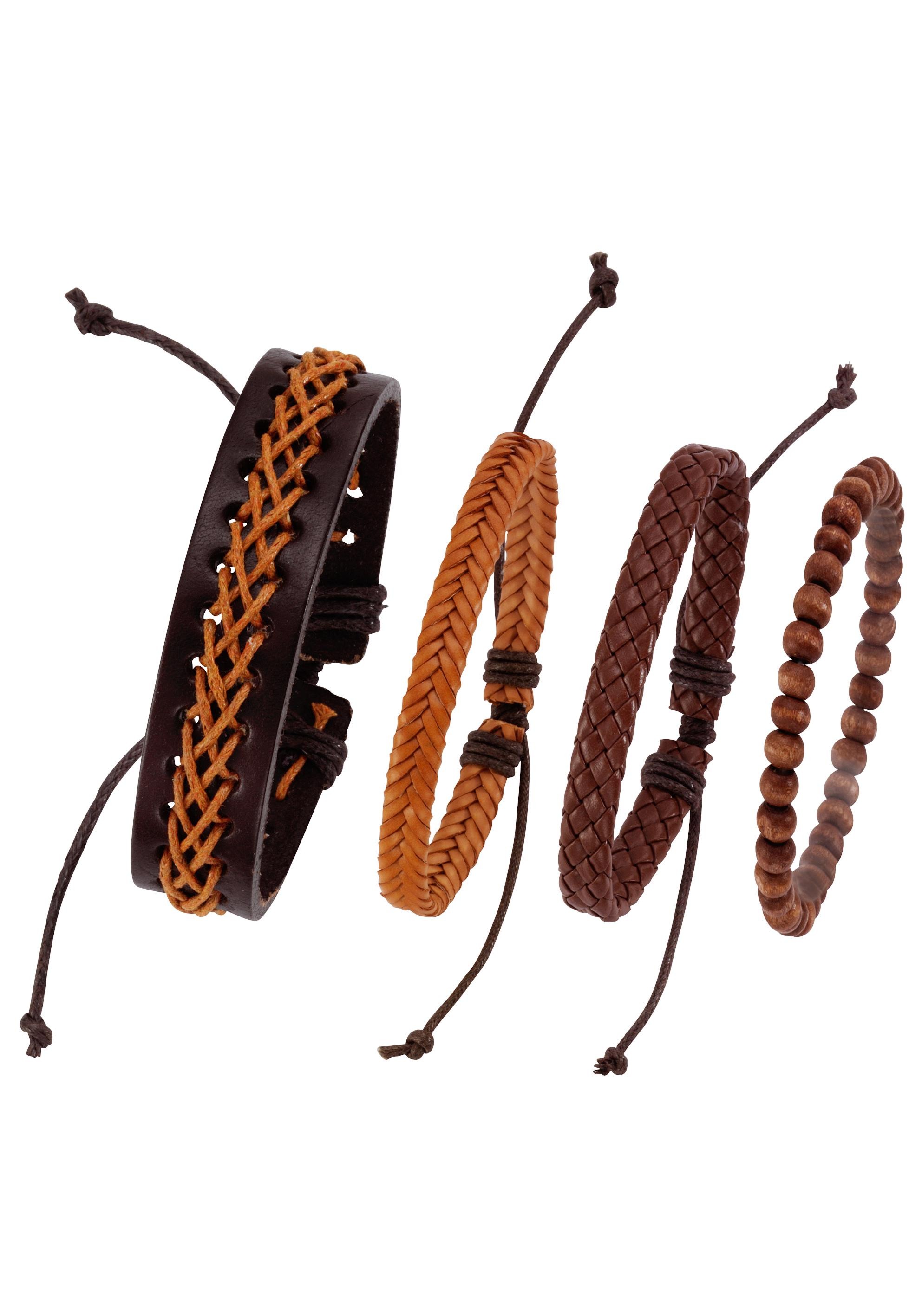 Image of Firetti Armband Set "kann auch einzeln getragen werden" mit Holzperlen